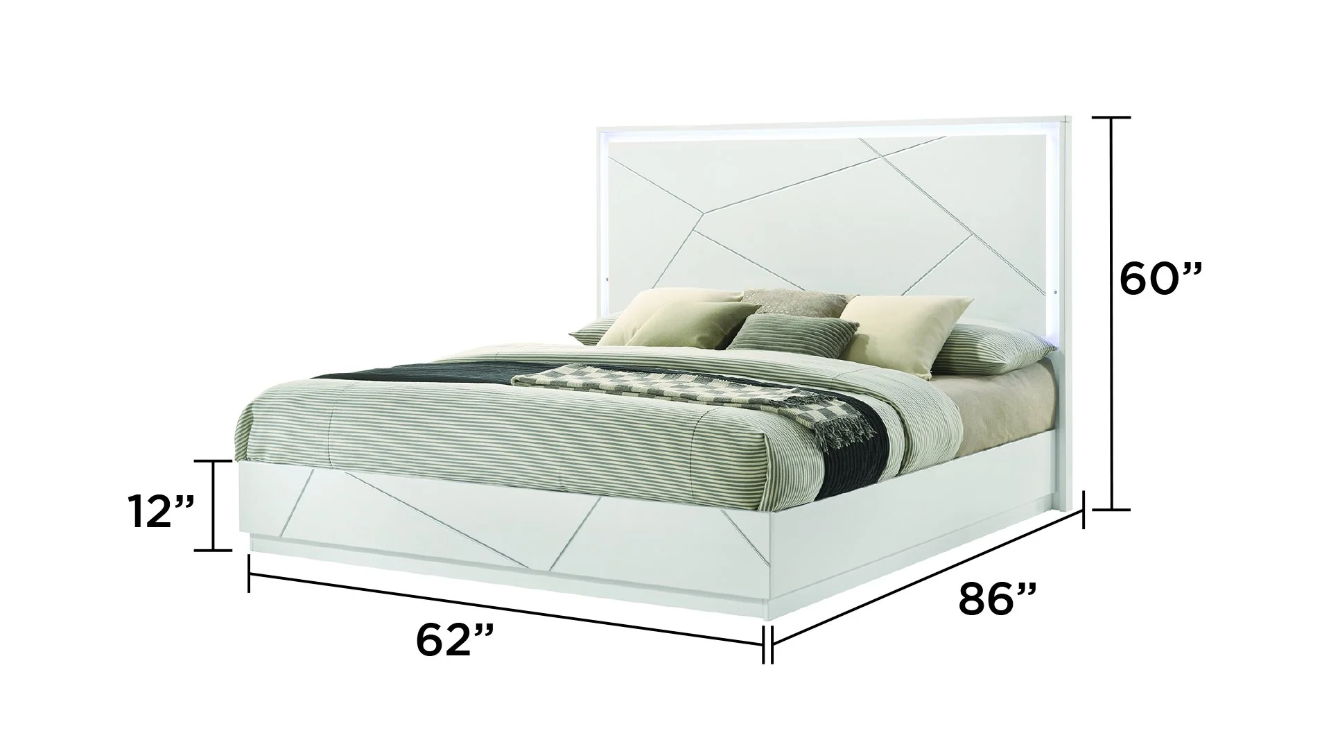 Manhattan Queen Bed White - Image 2