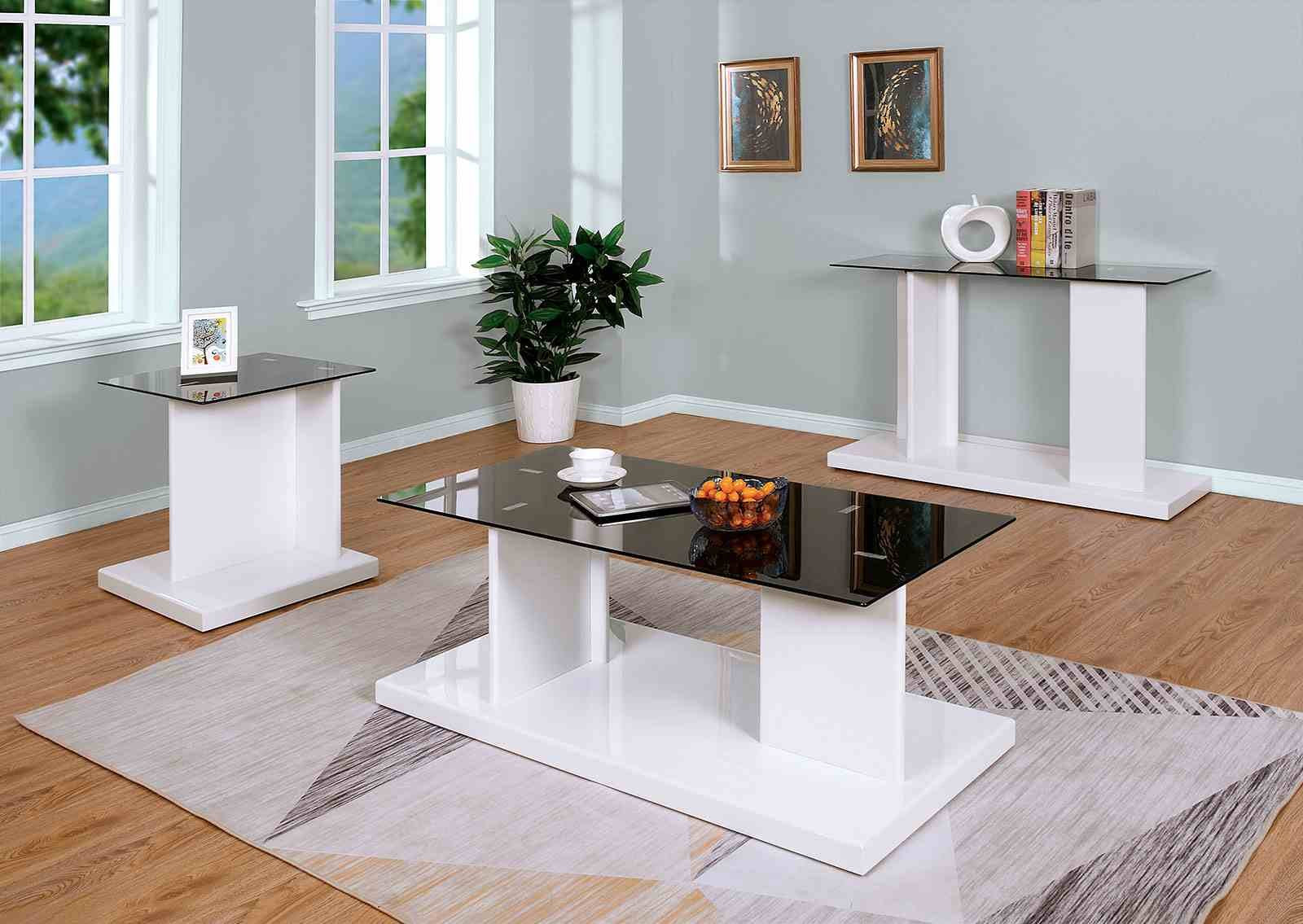 Mannedorf End Table, Black/White - Image 2