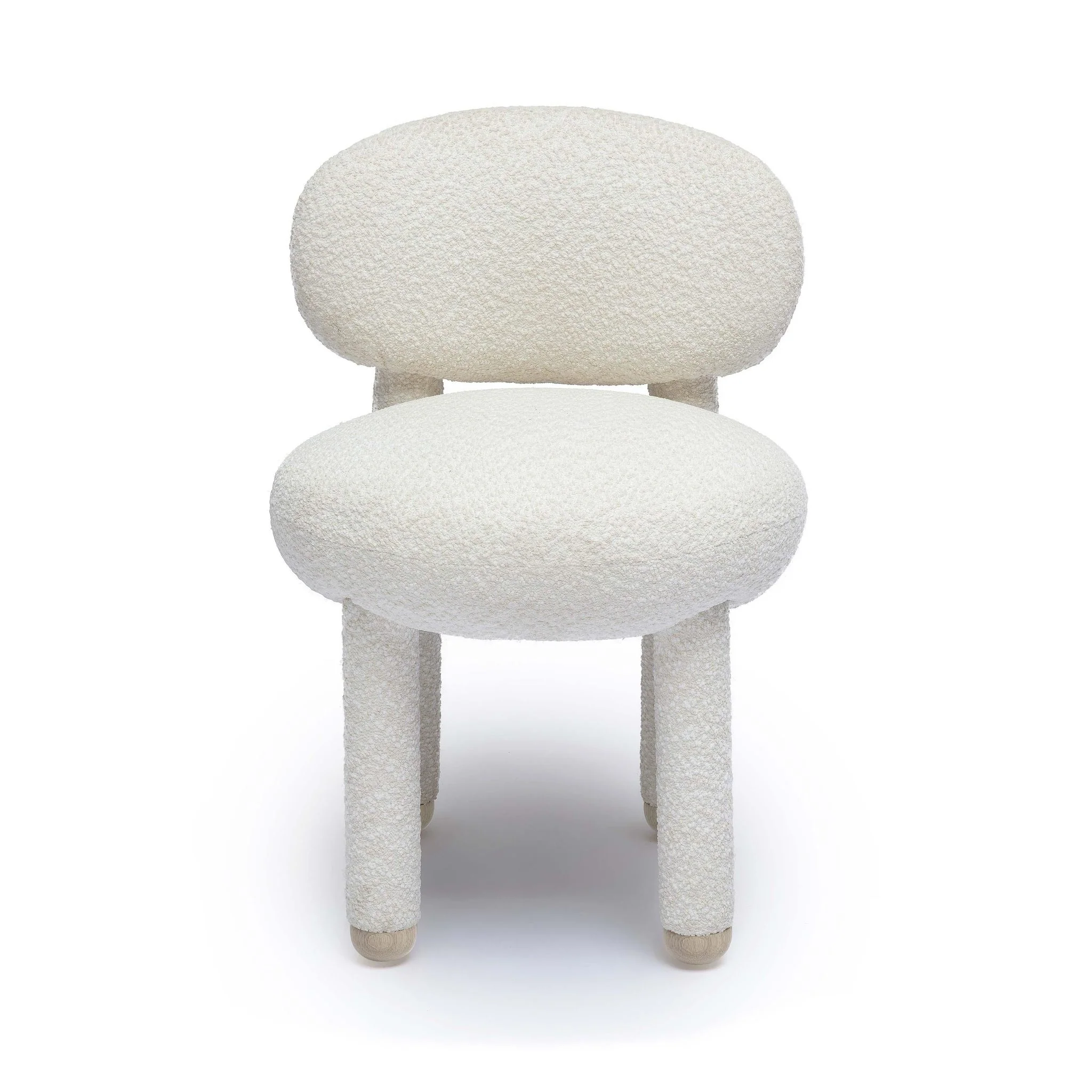 Manu Cream Performance Boucle Side Chair - Image 3