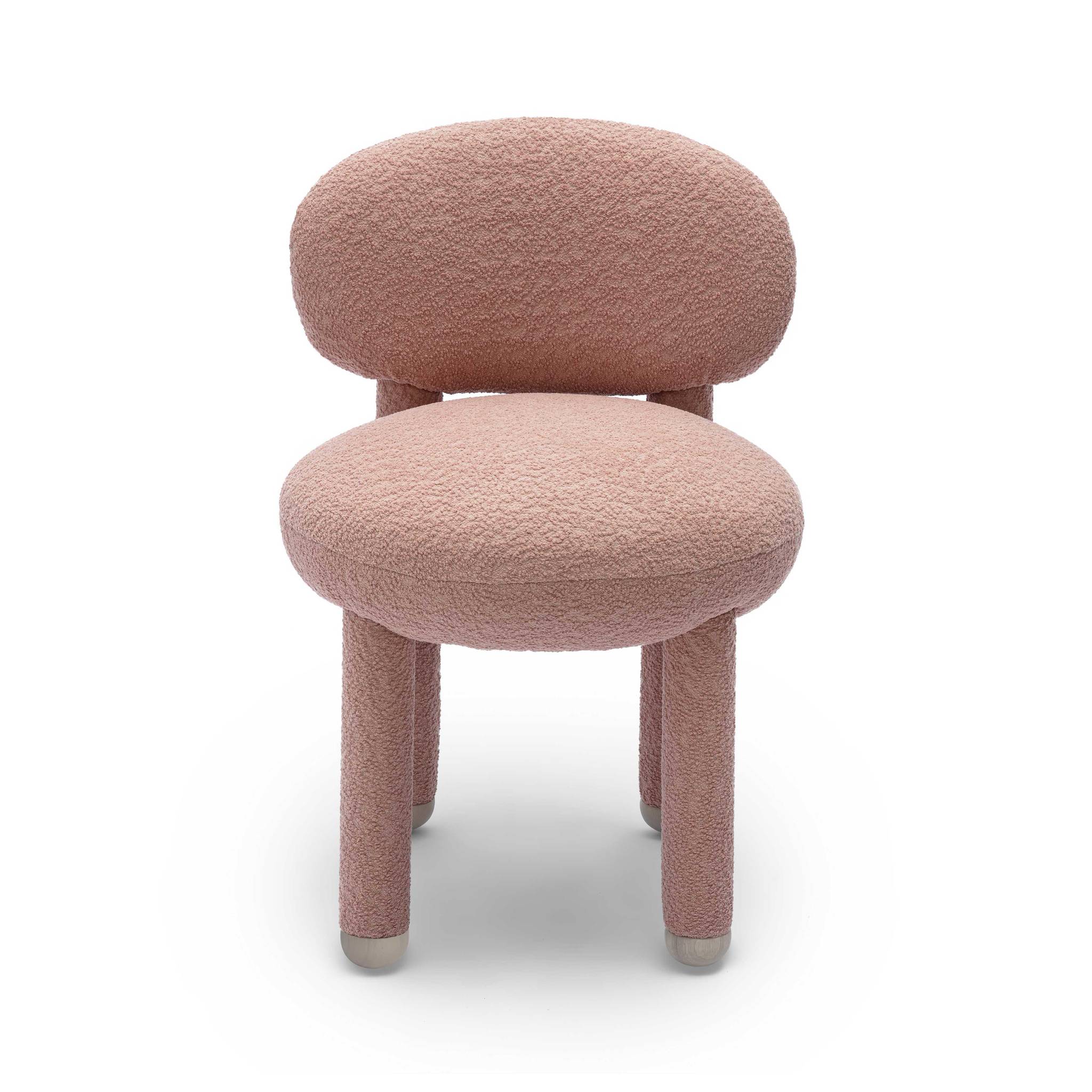 Manu Rose Pink Performance Boucle Side Chair - Image 3