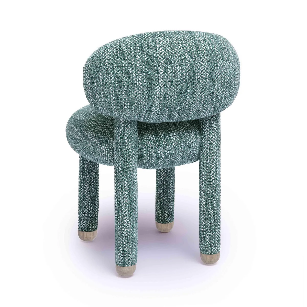 Manu Teal Nubby Performance Fabric Side Chair - Image 4