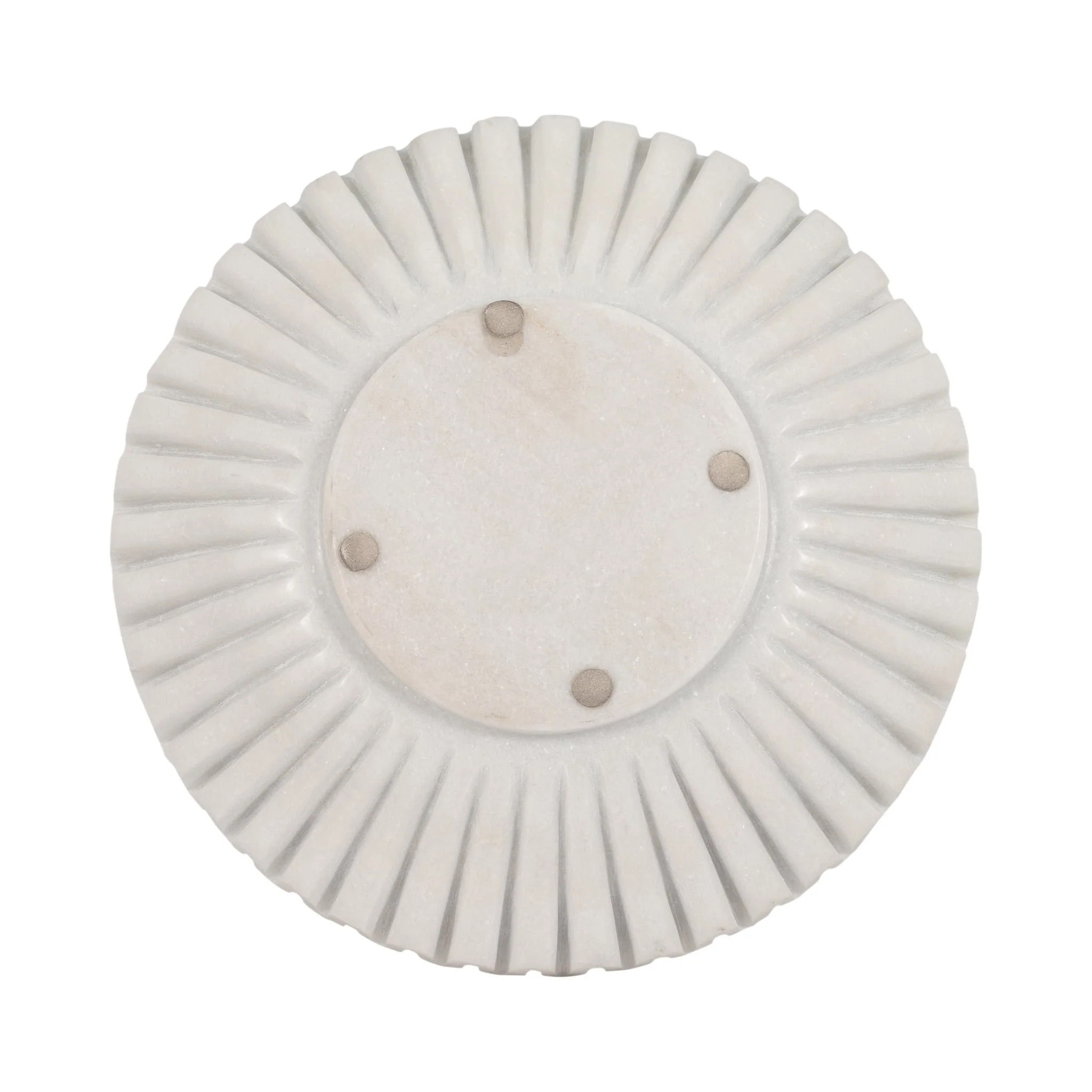 Marble, 12" Pleated Bowl, White - Image 6