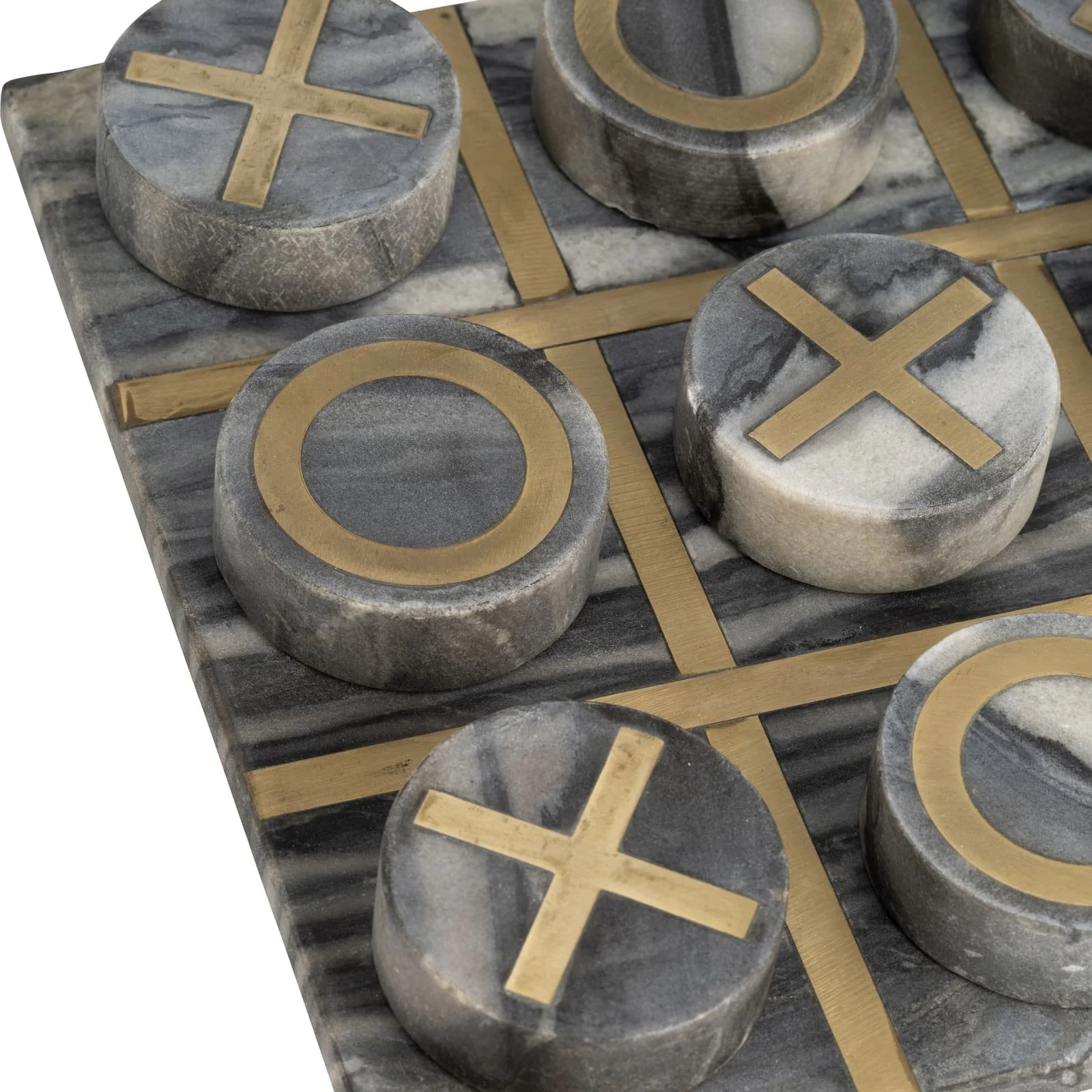 Marble 12x12 Tic-tac-toe, Black/gold - Image 4