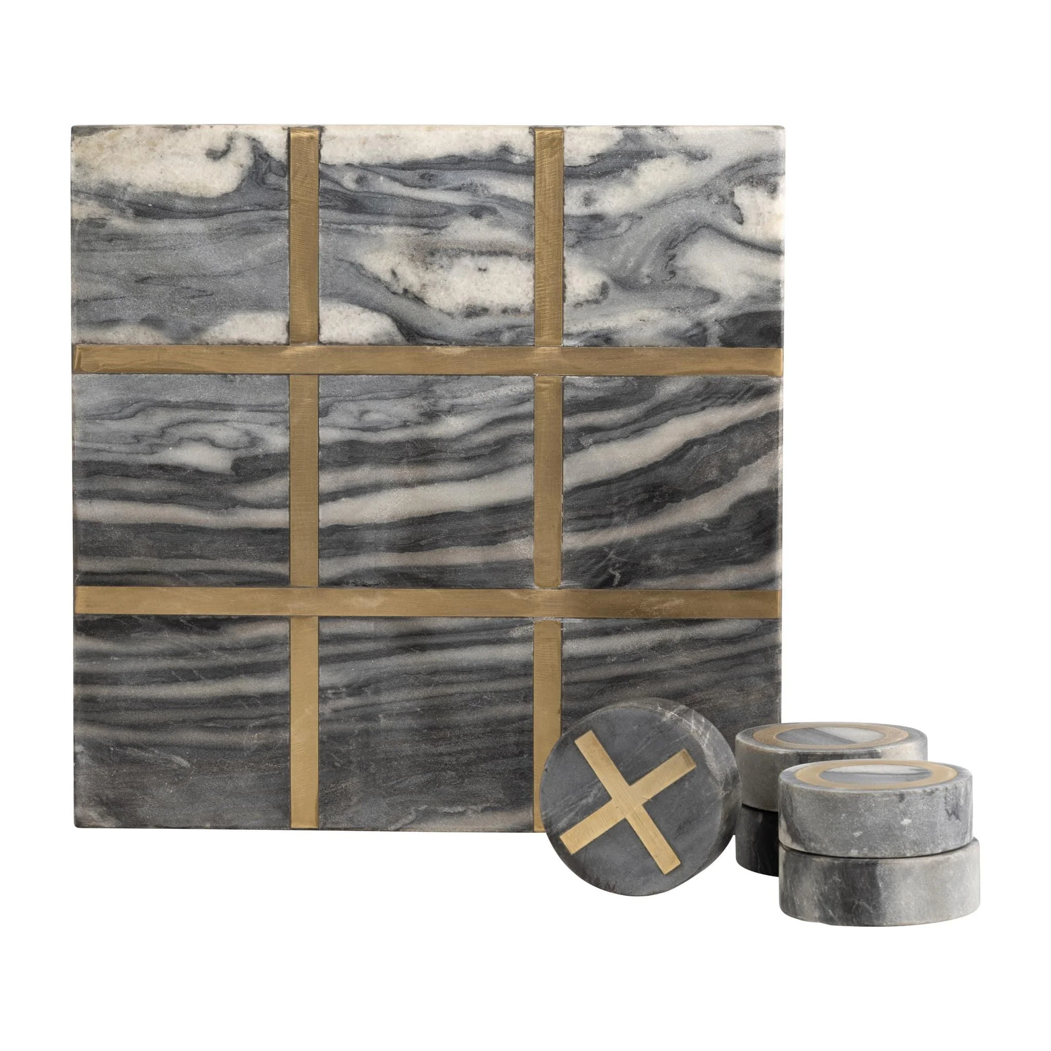 Marble 12x12 Tic-tac-toe, Black/gold - Image 5