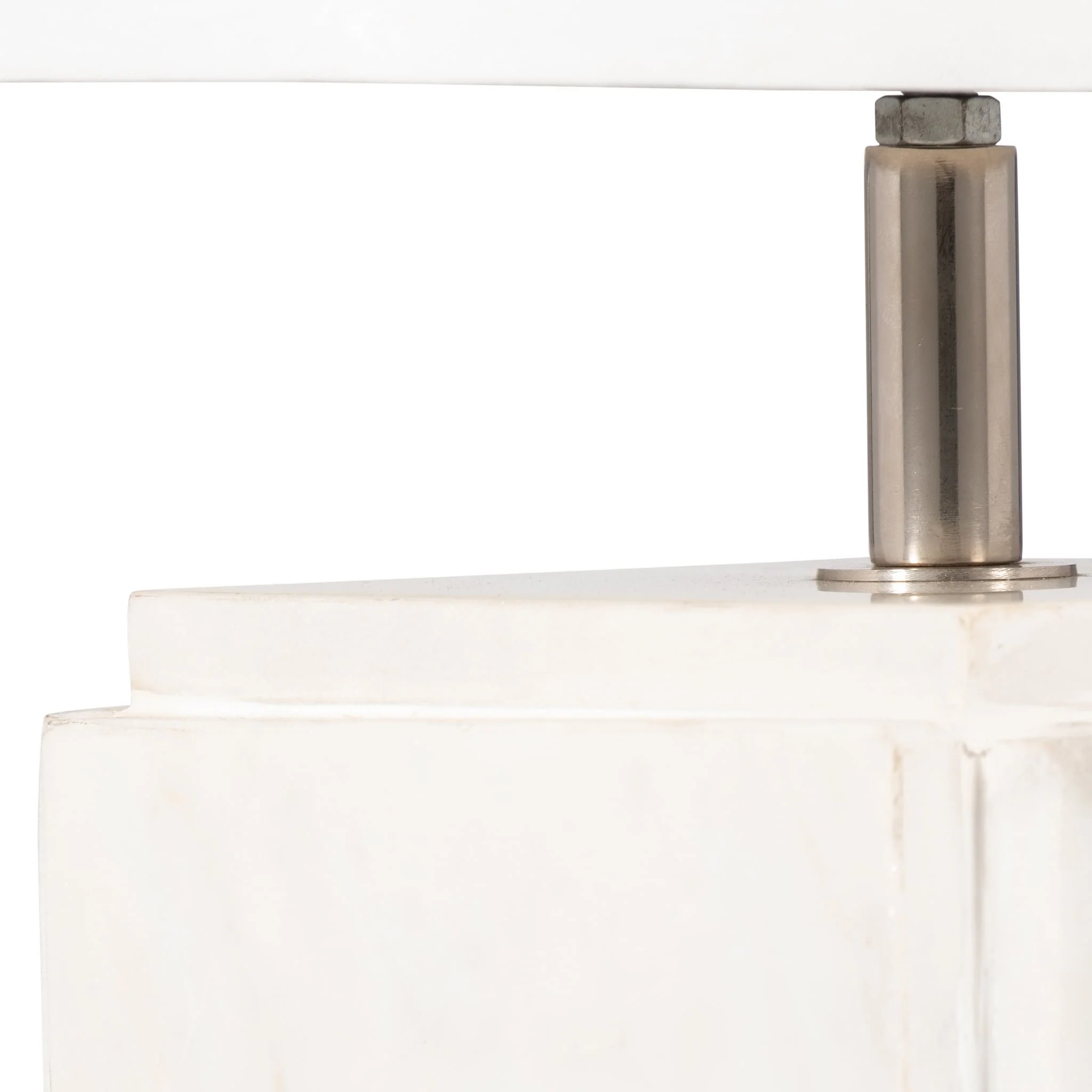 Marble, 27"h Fluted Table Lamp, White/offwht, 2bx - Image 3