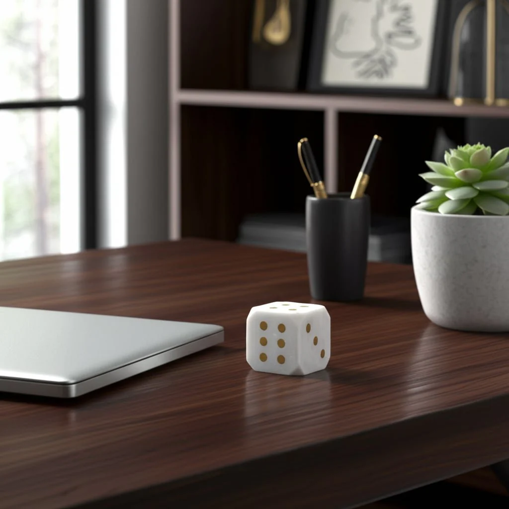 Marble, 4" Dice, White - Image 10