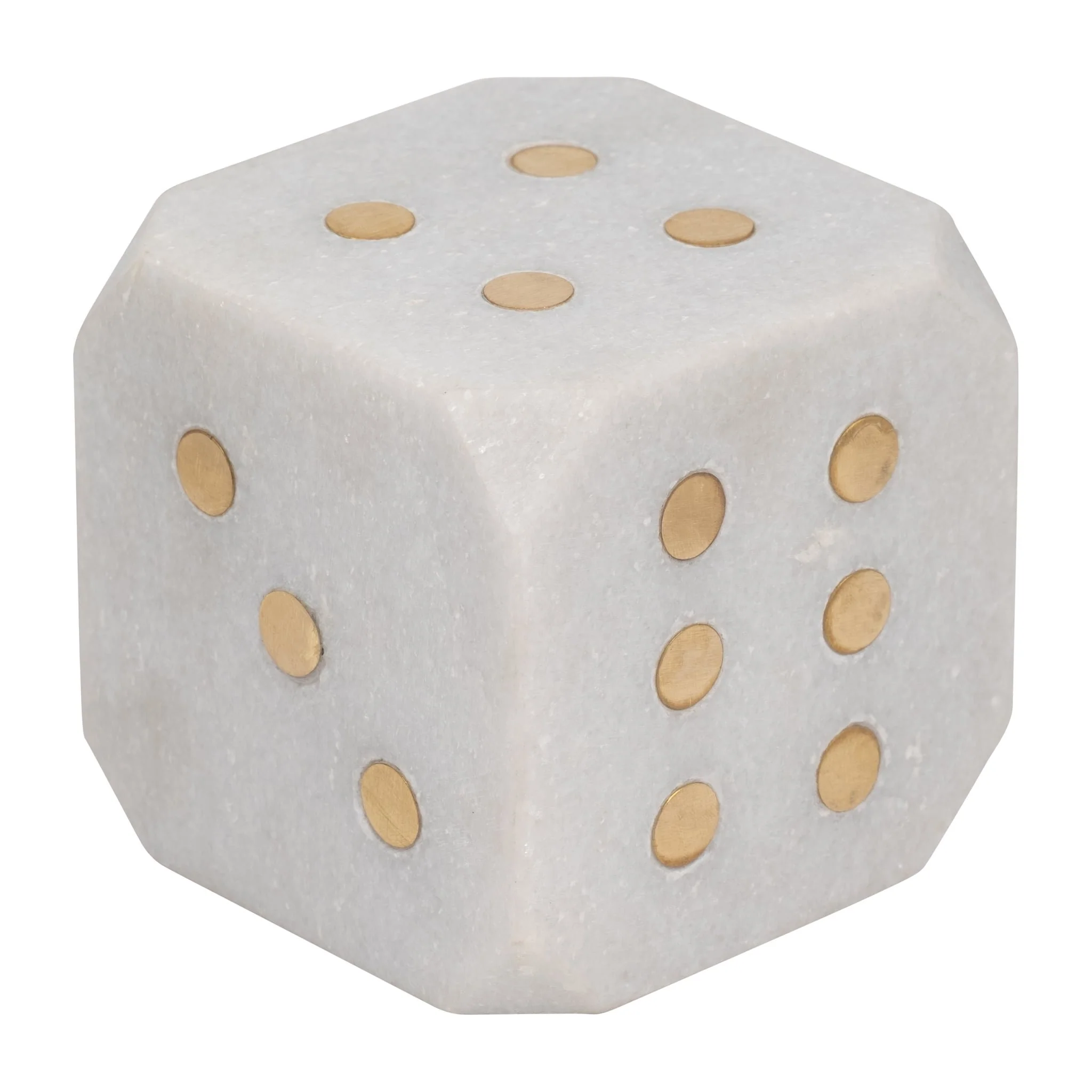 Marble, 4" Dice, White - Image 2