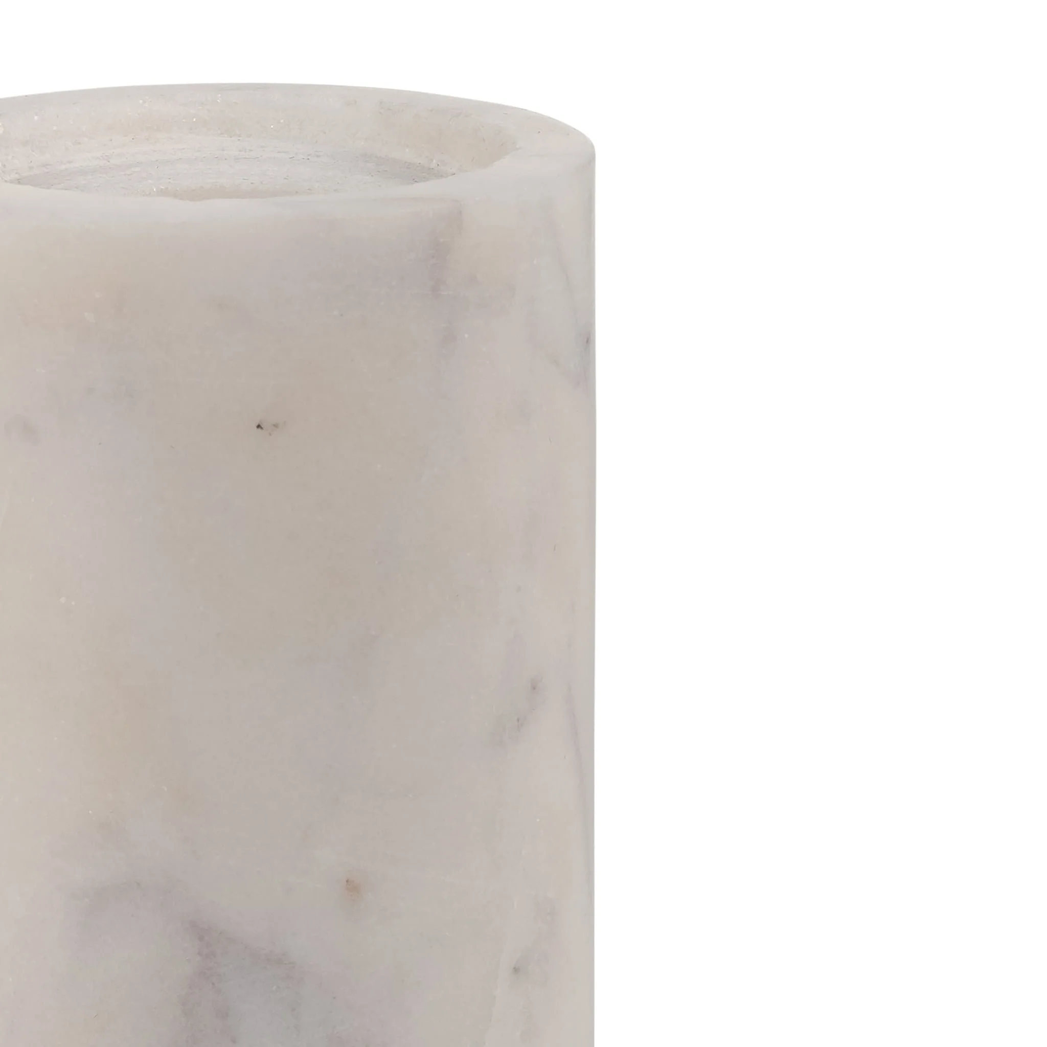 Marble,4"h,taper Candle Holder W/flat Base,white - Image 4