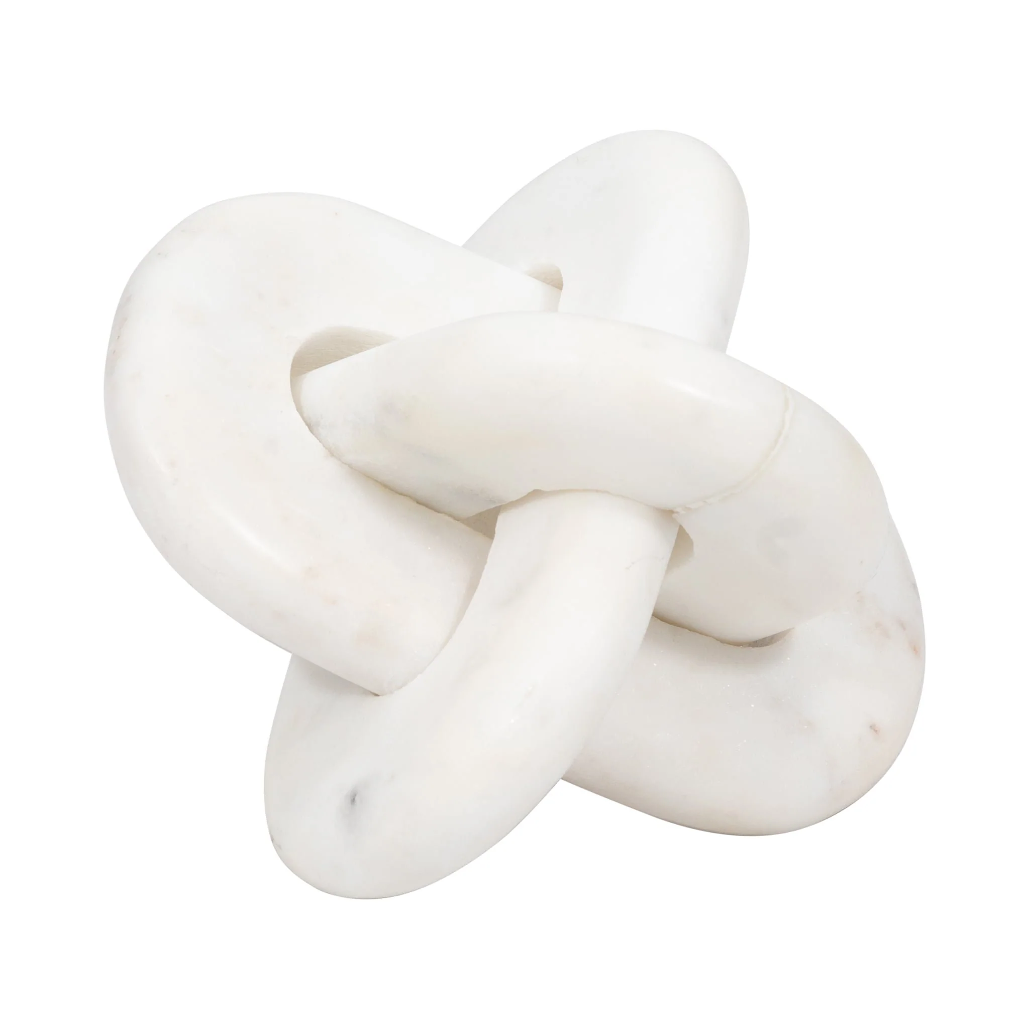Marble, 6" Knot Decor, White - Image 2