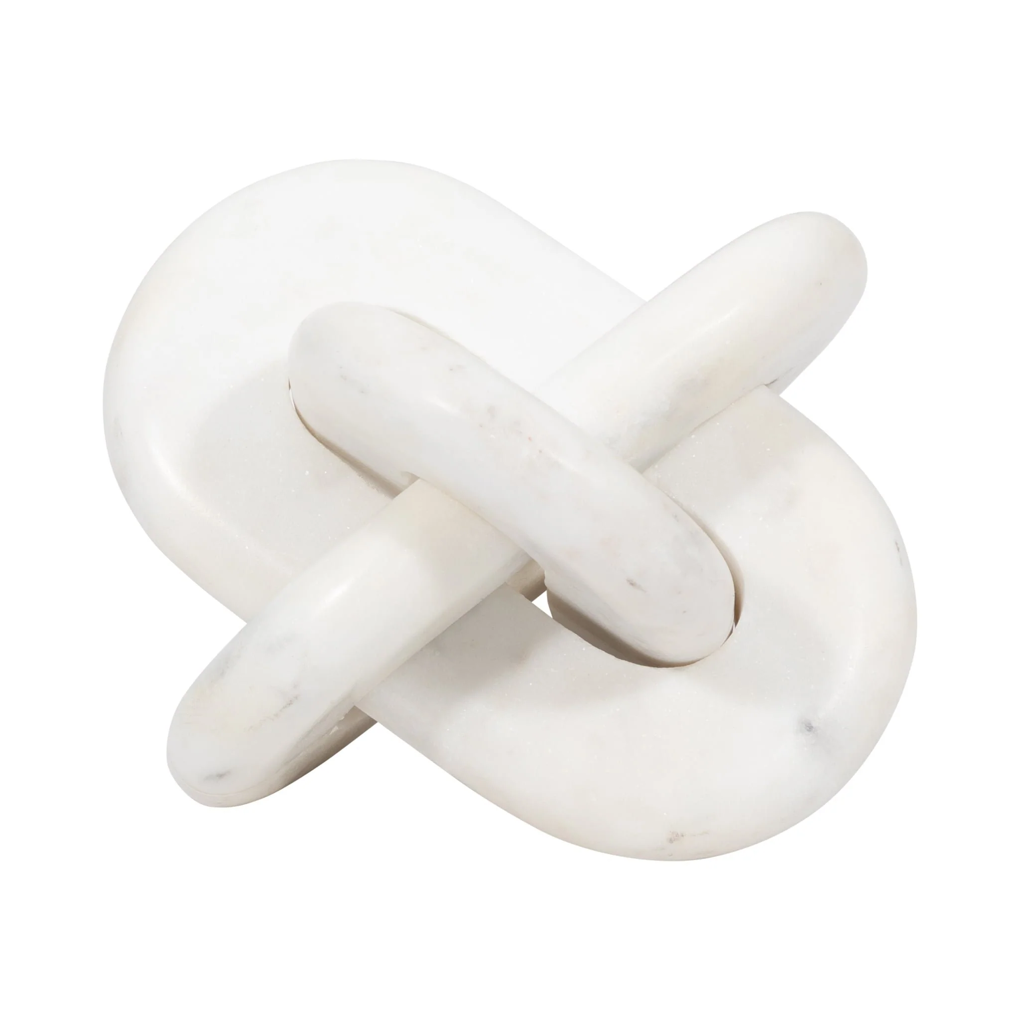 Marble, 6" Knot Decor, White - Image 3