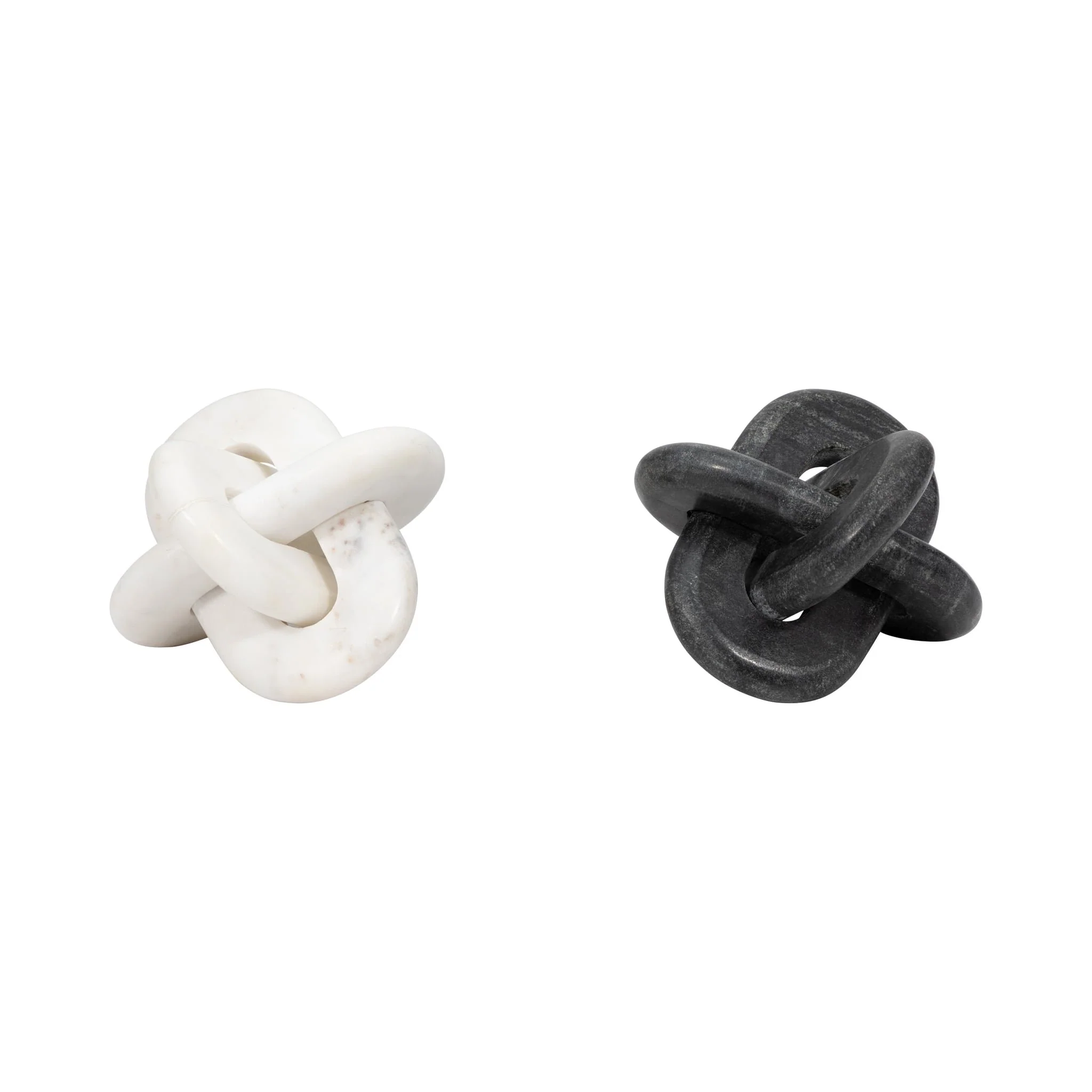 Marble, 6" Knot Decor, White - Image 6