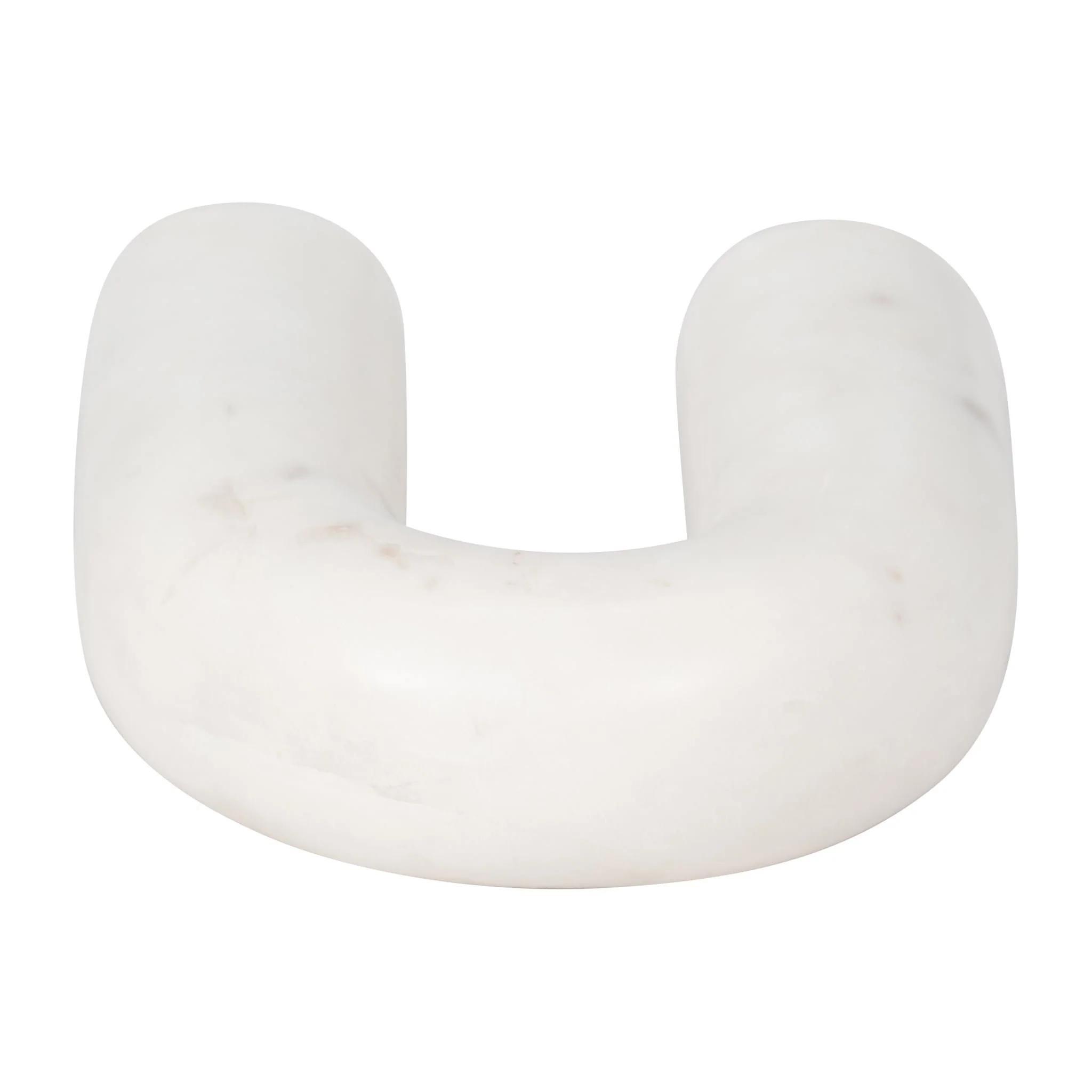 Marble, 6" Rounded Horseshoe Table Top Deco, White - Image 5