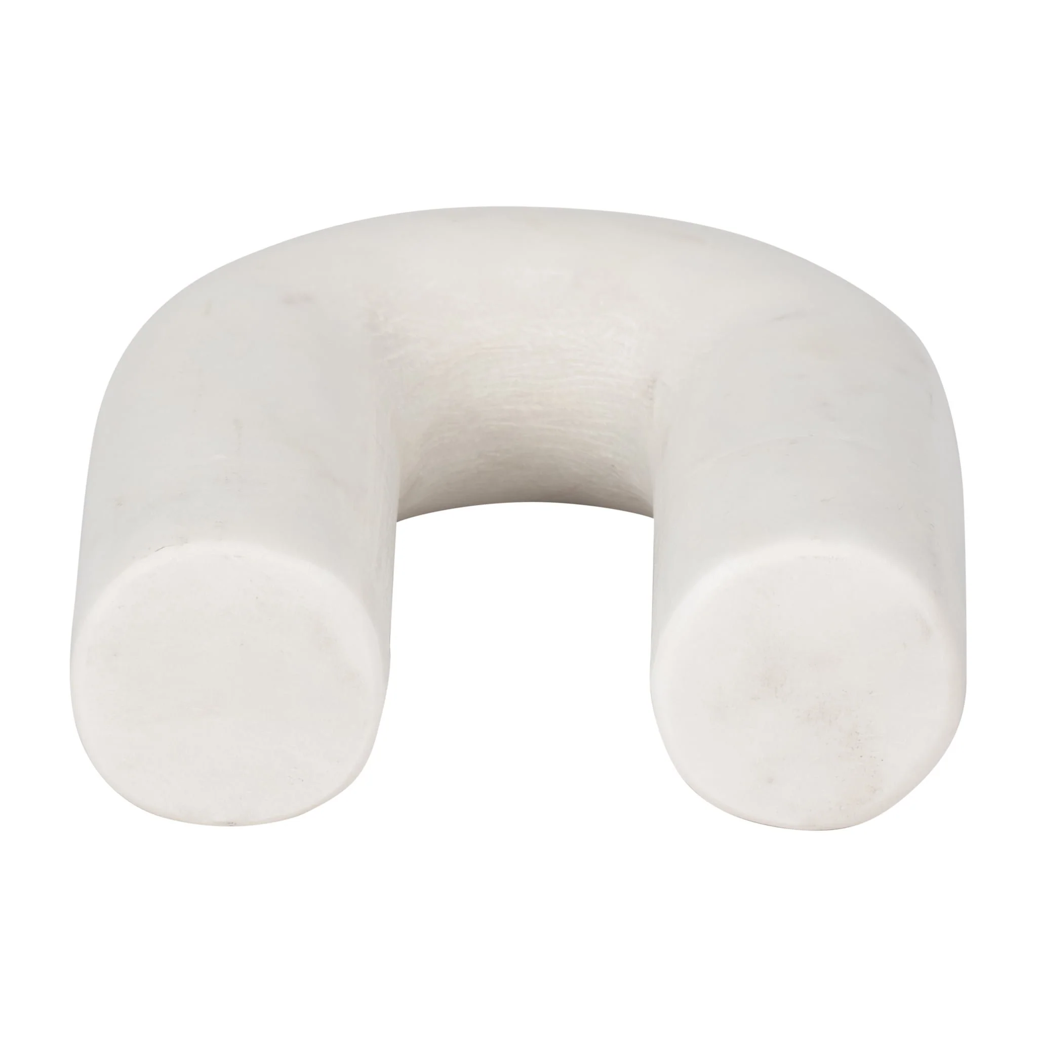 Marble, 6" Rounded Horseshoe Table Top Deco, White - Image 6