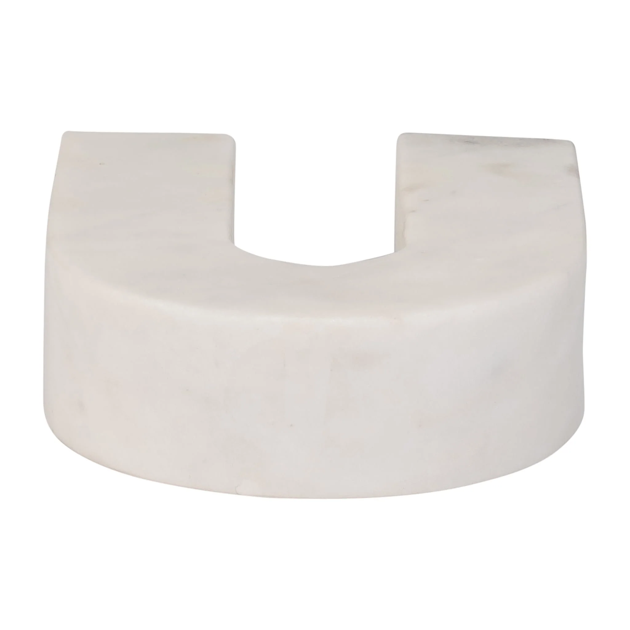 Marble, 6"h Horseshoe Tabletop Deco, White - Image 5
