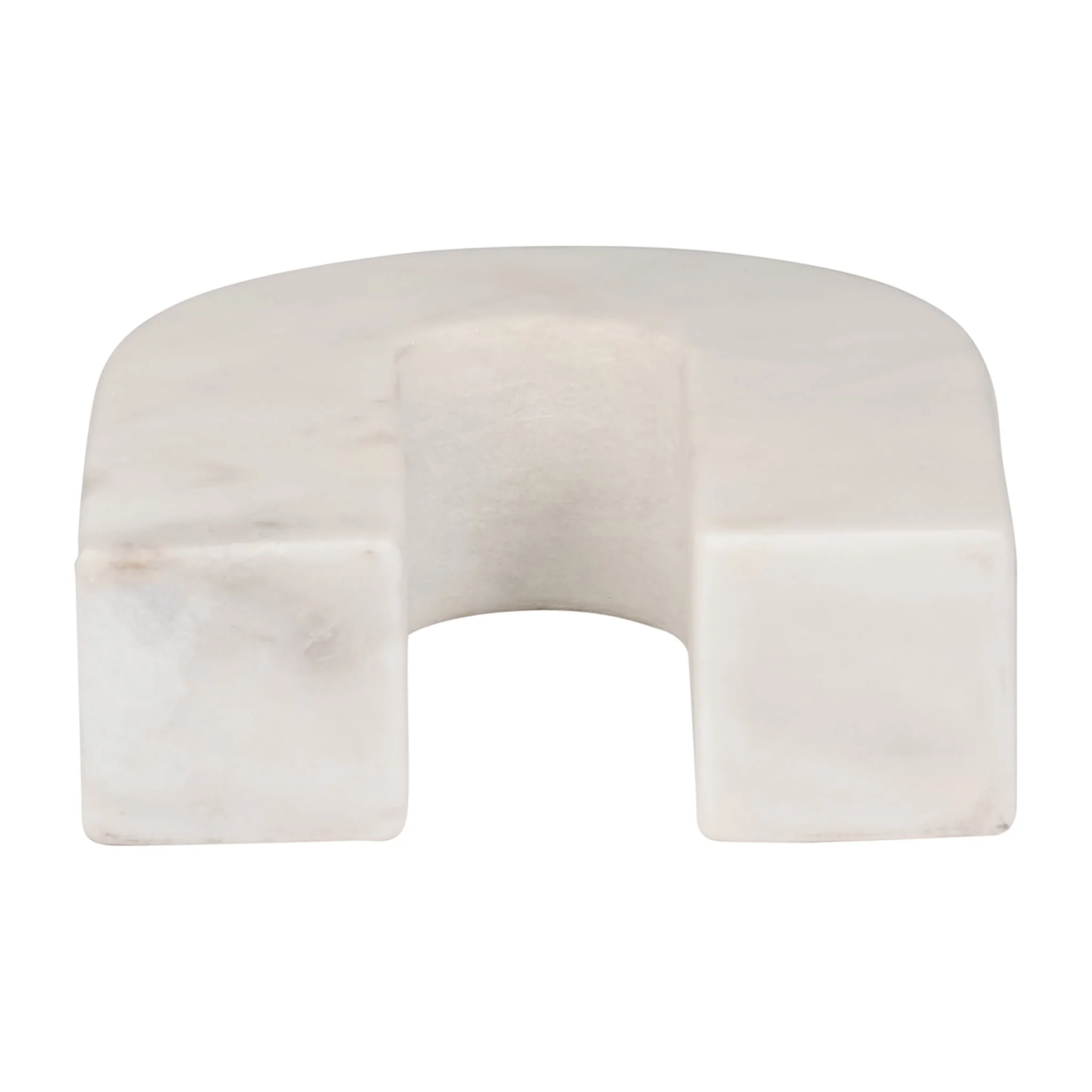 Marble, 6"h Horseshoe Tabletop Deco, White - Image 6