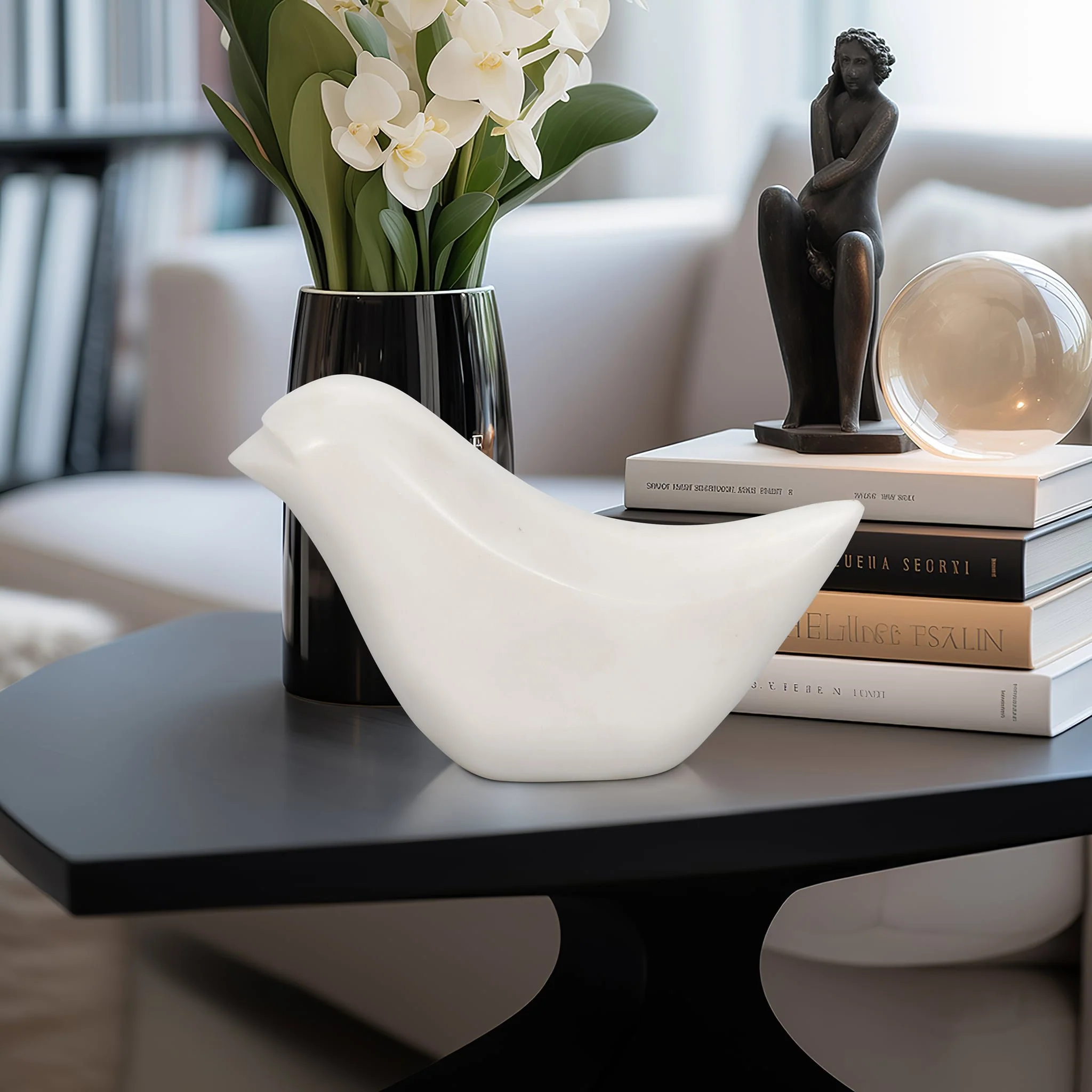 Marble, 7" Bird, White - Image 9