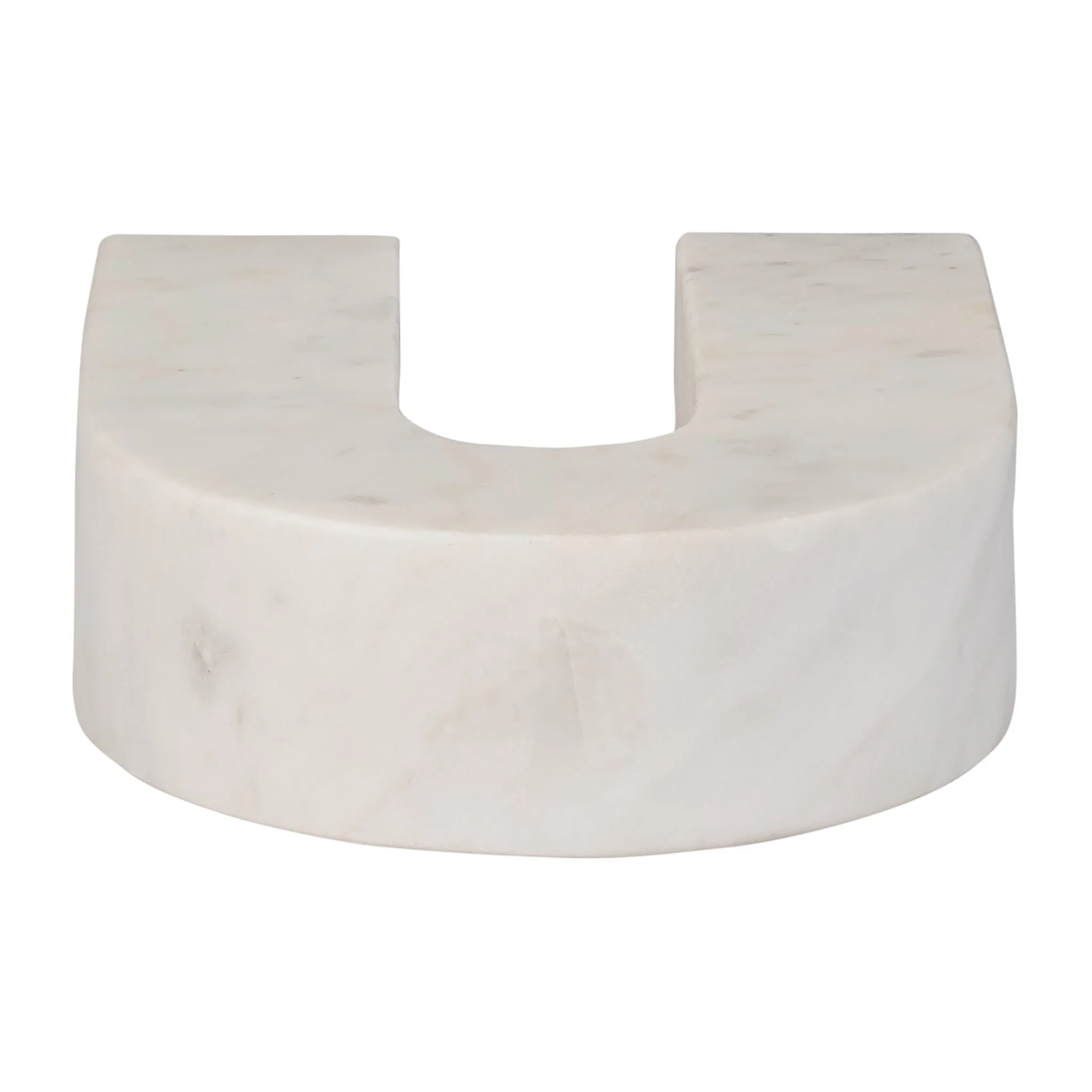 Marble, 7"h Horseshoe Tabletop Deco, White - Image 5