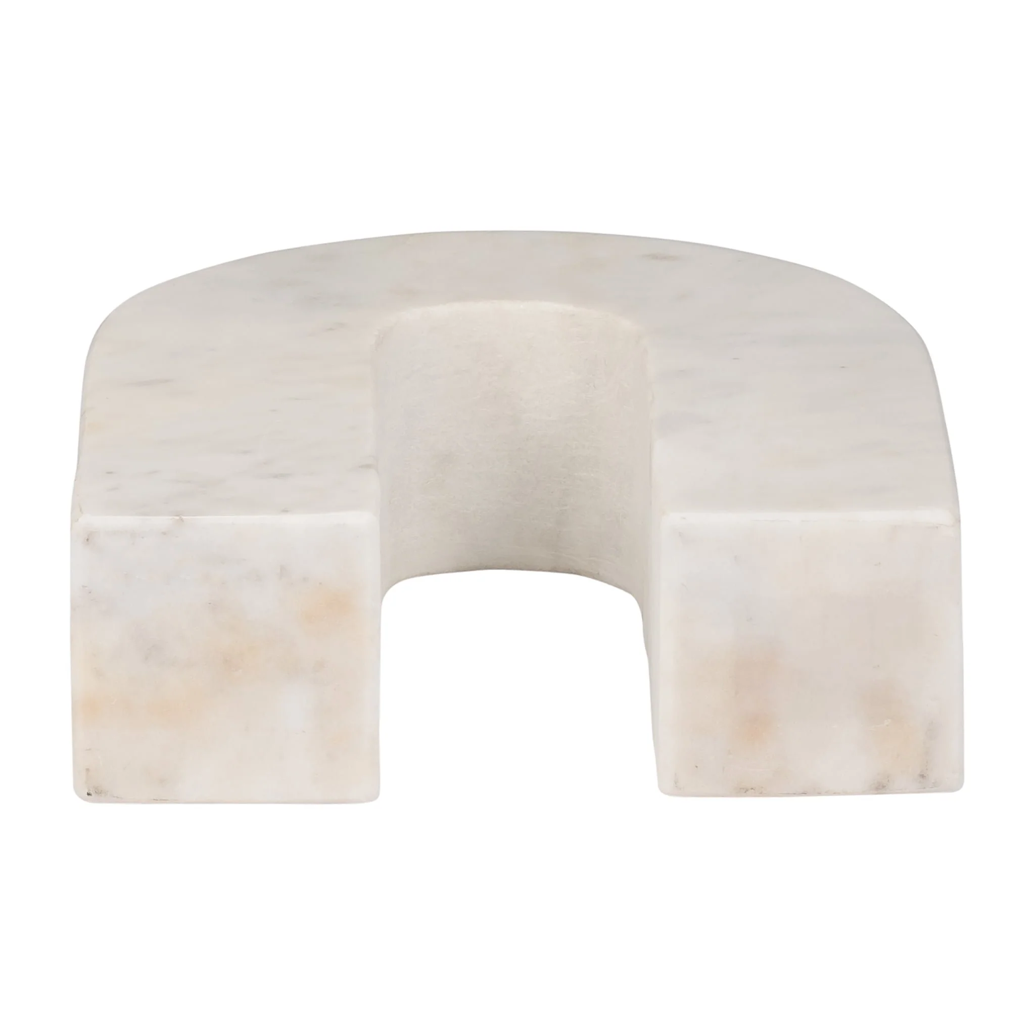 Marble, 7"h Horseshoe Tabletop Deco, White - Image 6