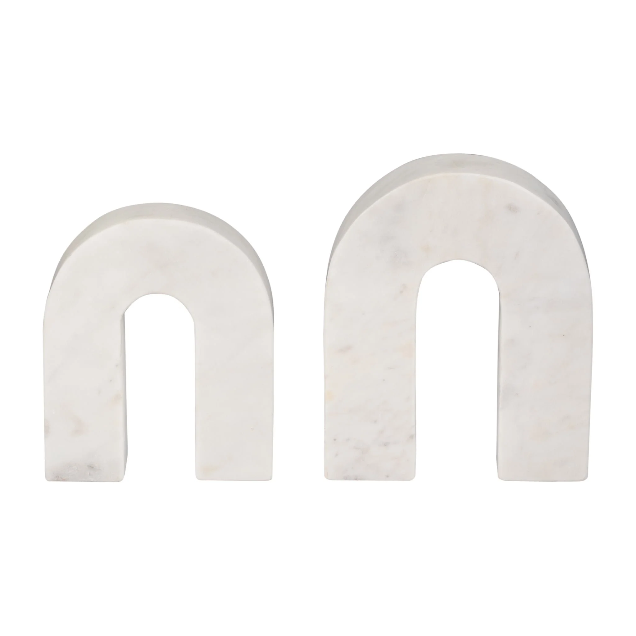 Marble, 7"h Horseshoe Tabletop Deco, White - Image 7