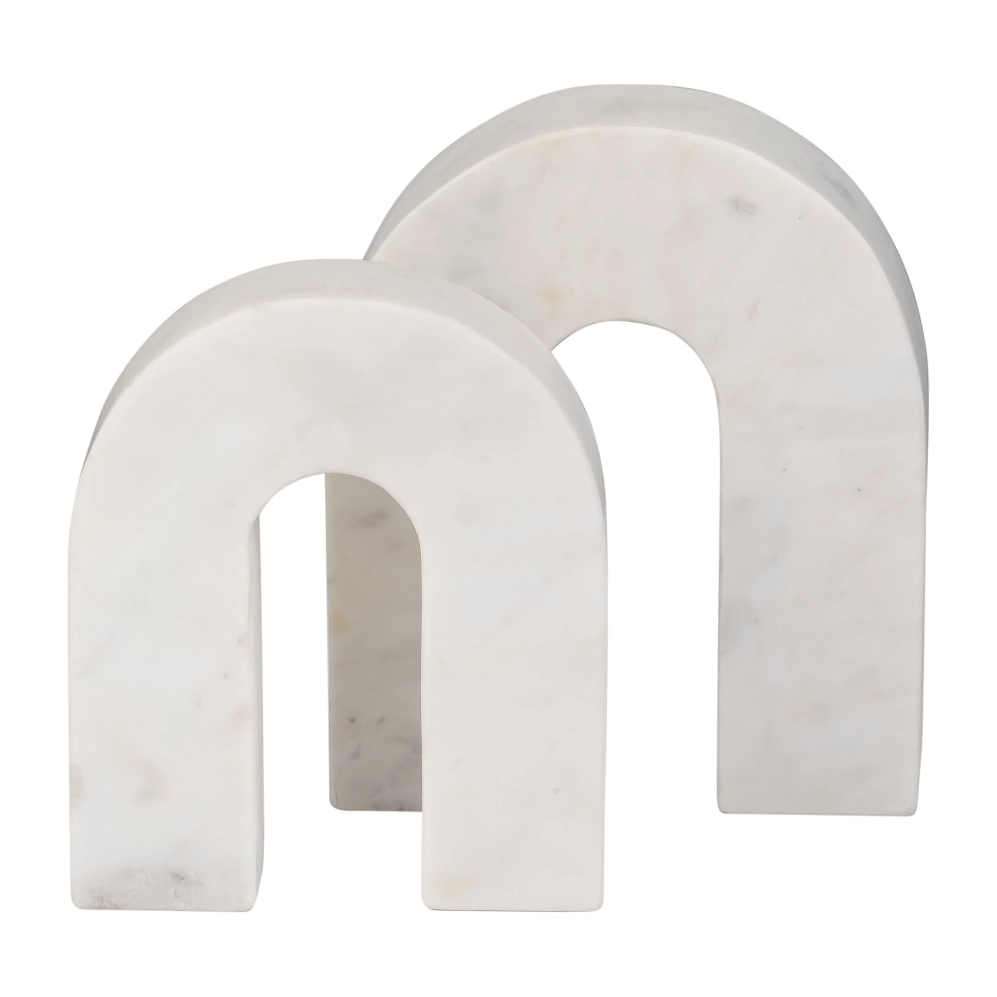 Marble, 7"h Horseshoe Tabletop Deco, White - Image 8