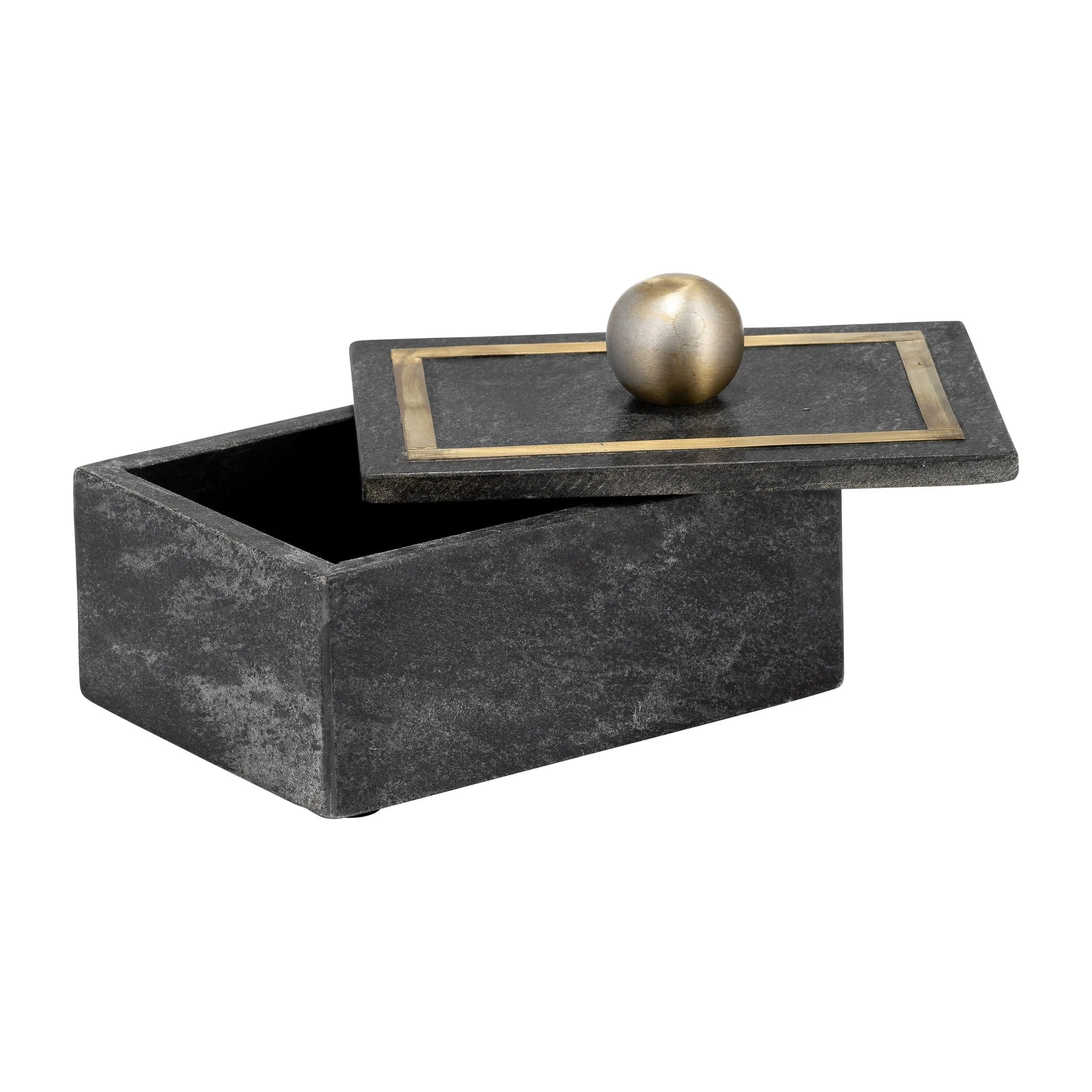 Marble, 7x5 Rectangular Box - Knob, Black - Image 2