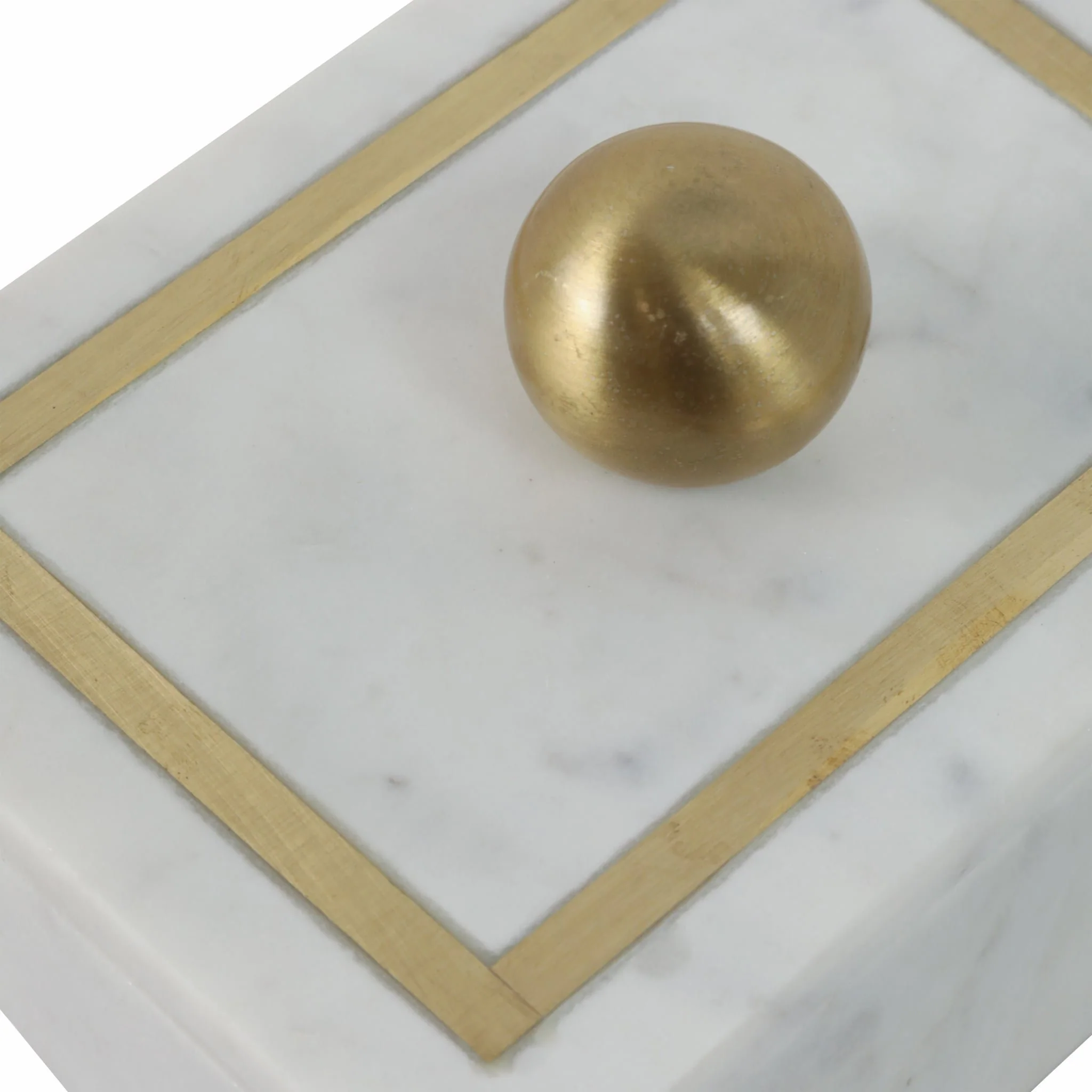 Marble, 7x5 Rectangular Box - Knob, White - Image 5