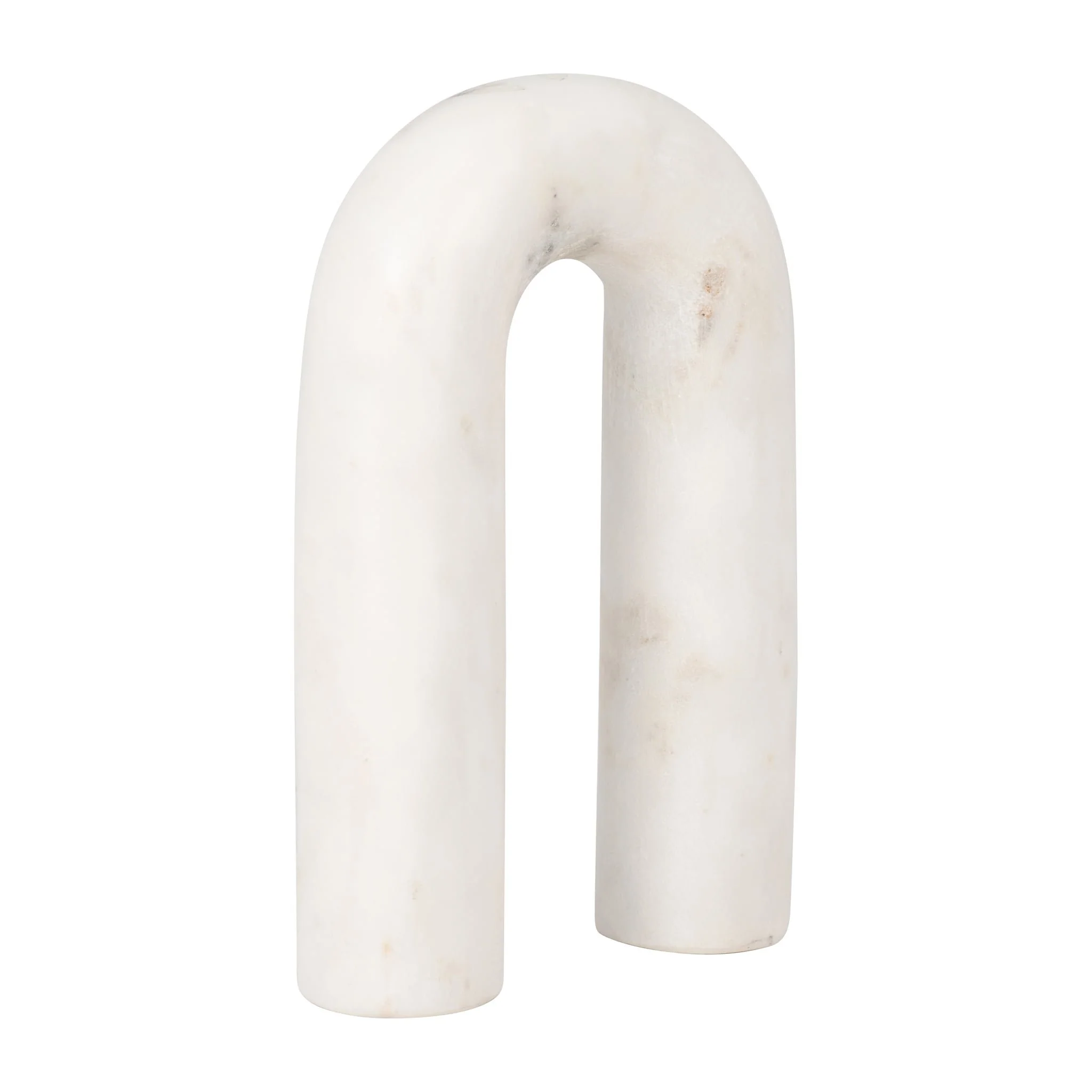 Marble, 8" Rounded Horseshoe Table Top Deco, White - Image 2