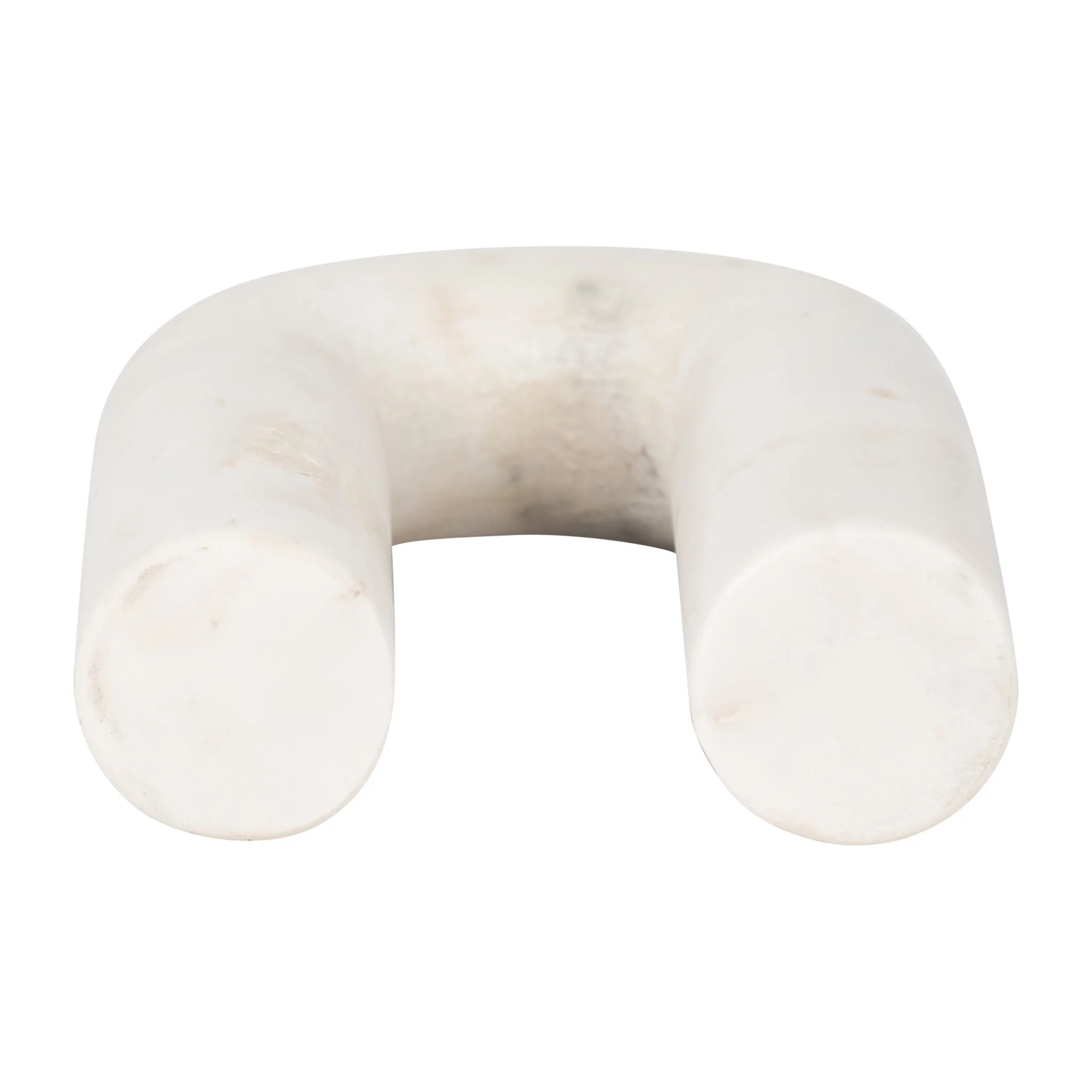 Marble, 8" Rounded Horseshoe Table Top Deco, White - Image 6
