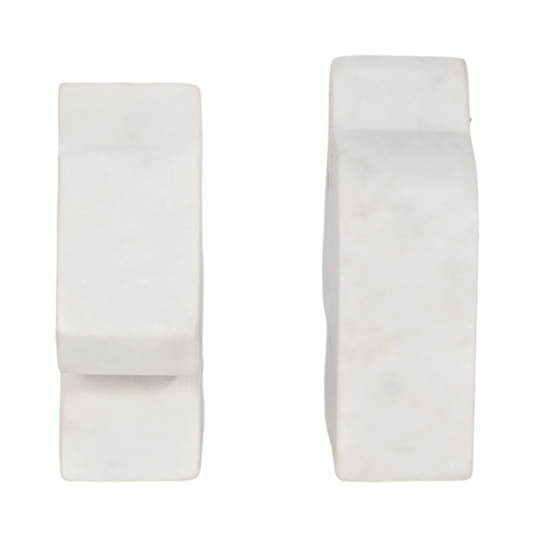 Marble, S/2 6" Horse Head Bookends, White - Image 5