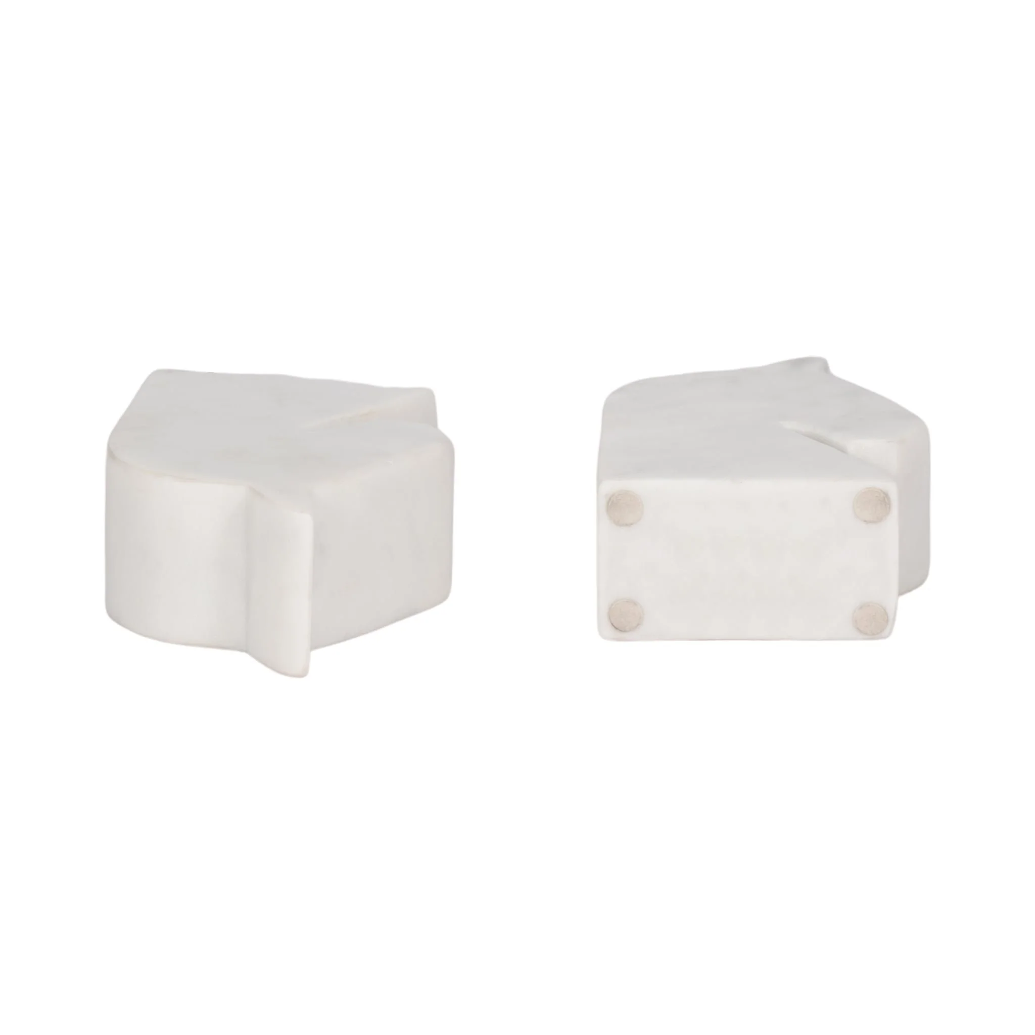 Marble, S/2 6" Horse Head Bookends, White - Image 6