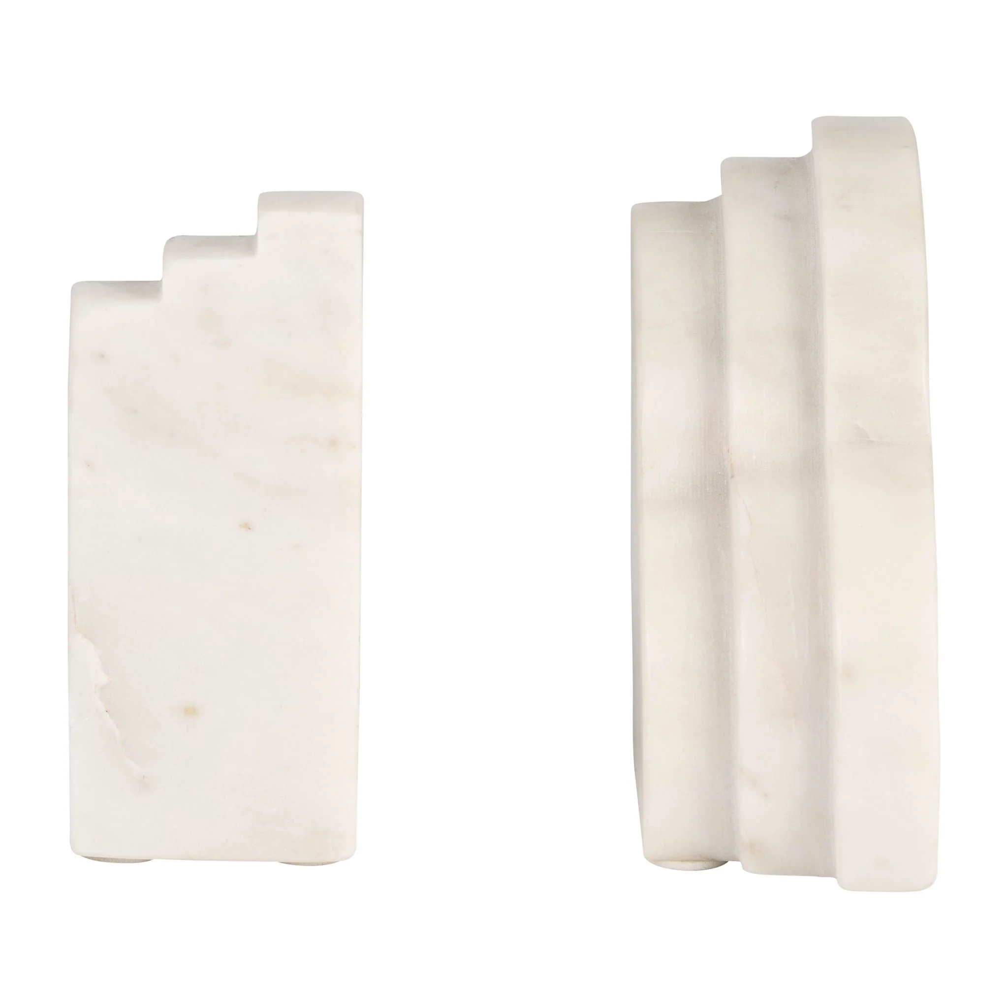Marble, S/2 6"h Rainbow Bookends, White - Image 3