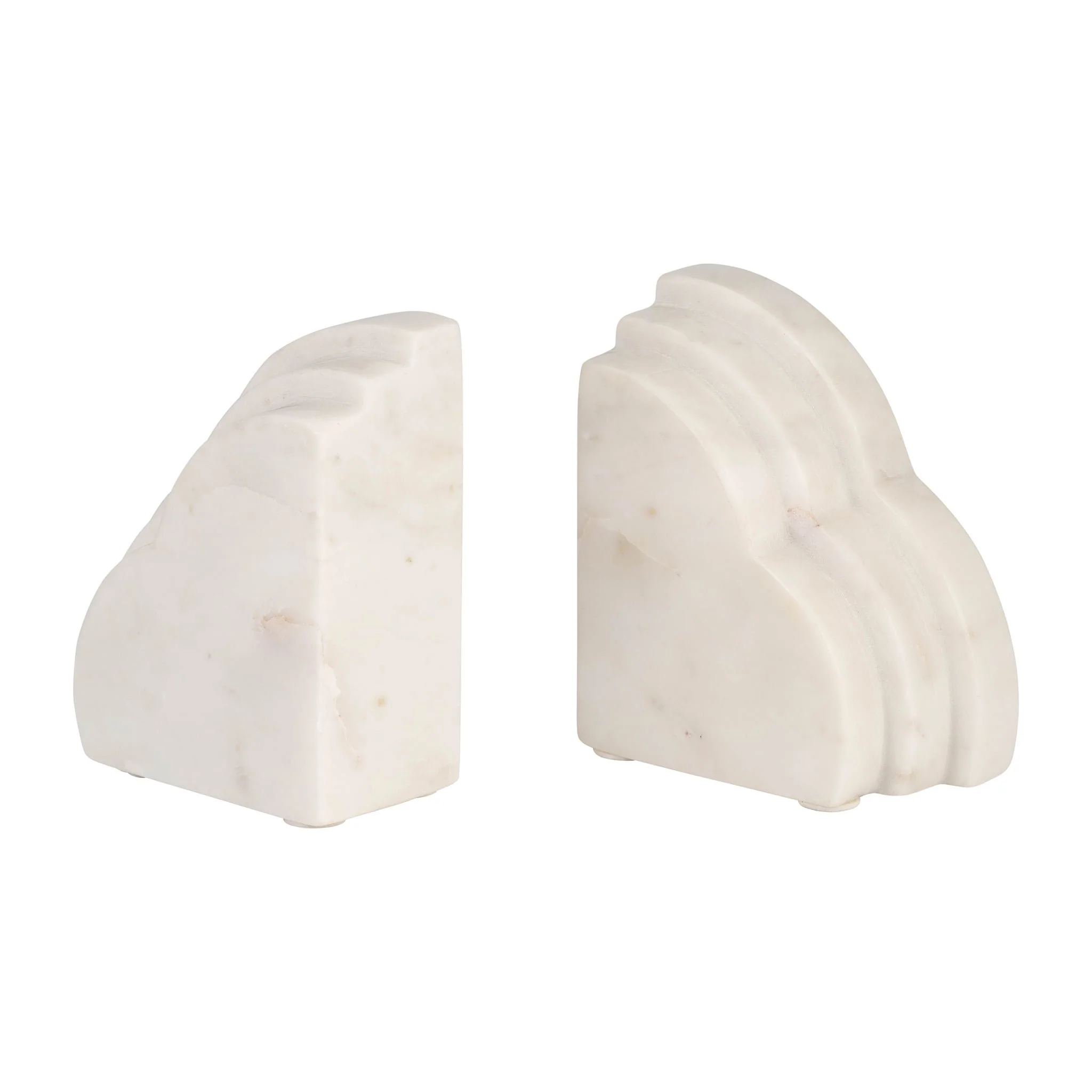 Marble, S/2 6"h Rainbow Bookends, White - Image 4