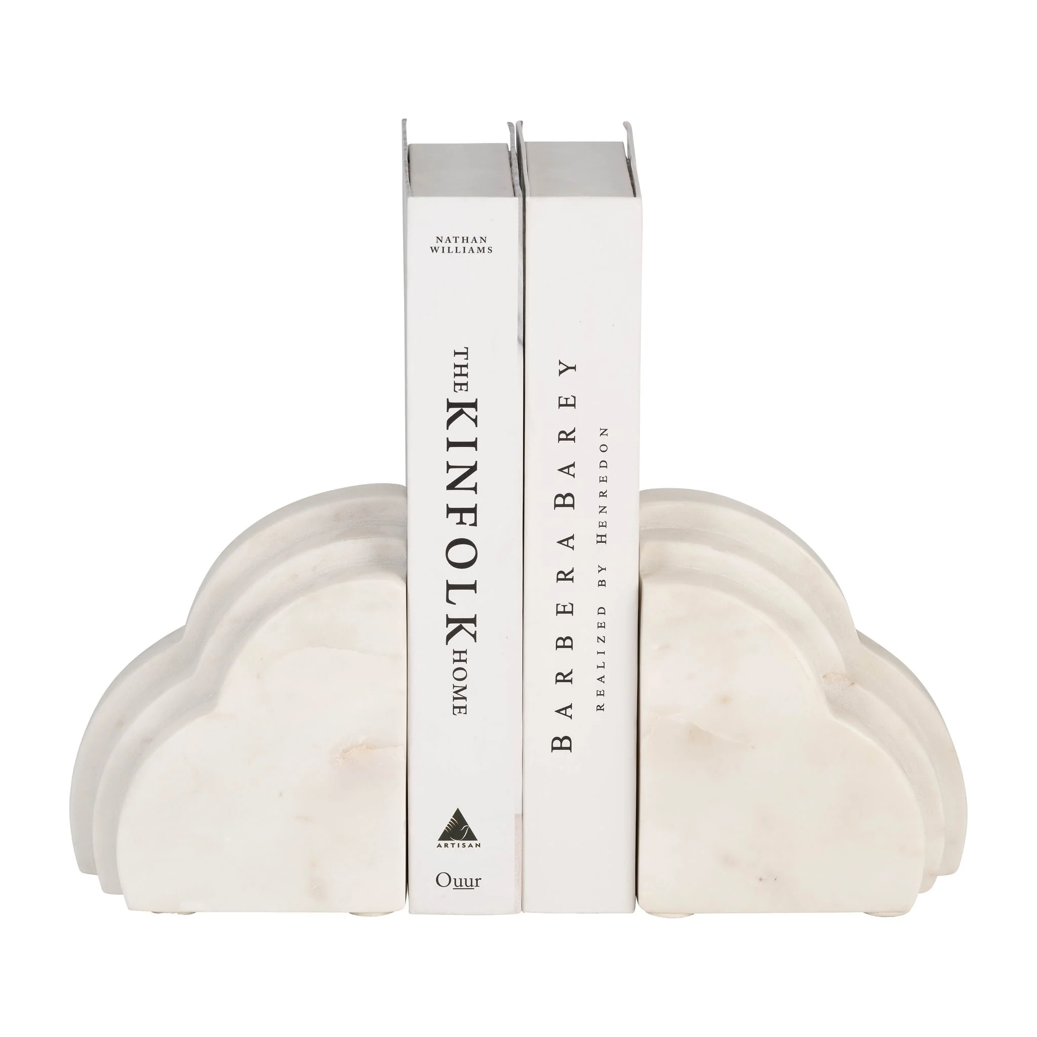 Marble, S/2 6"h Rainbow Bookends, White - Image 5
