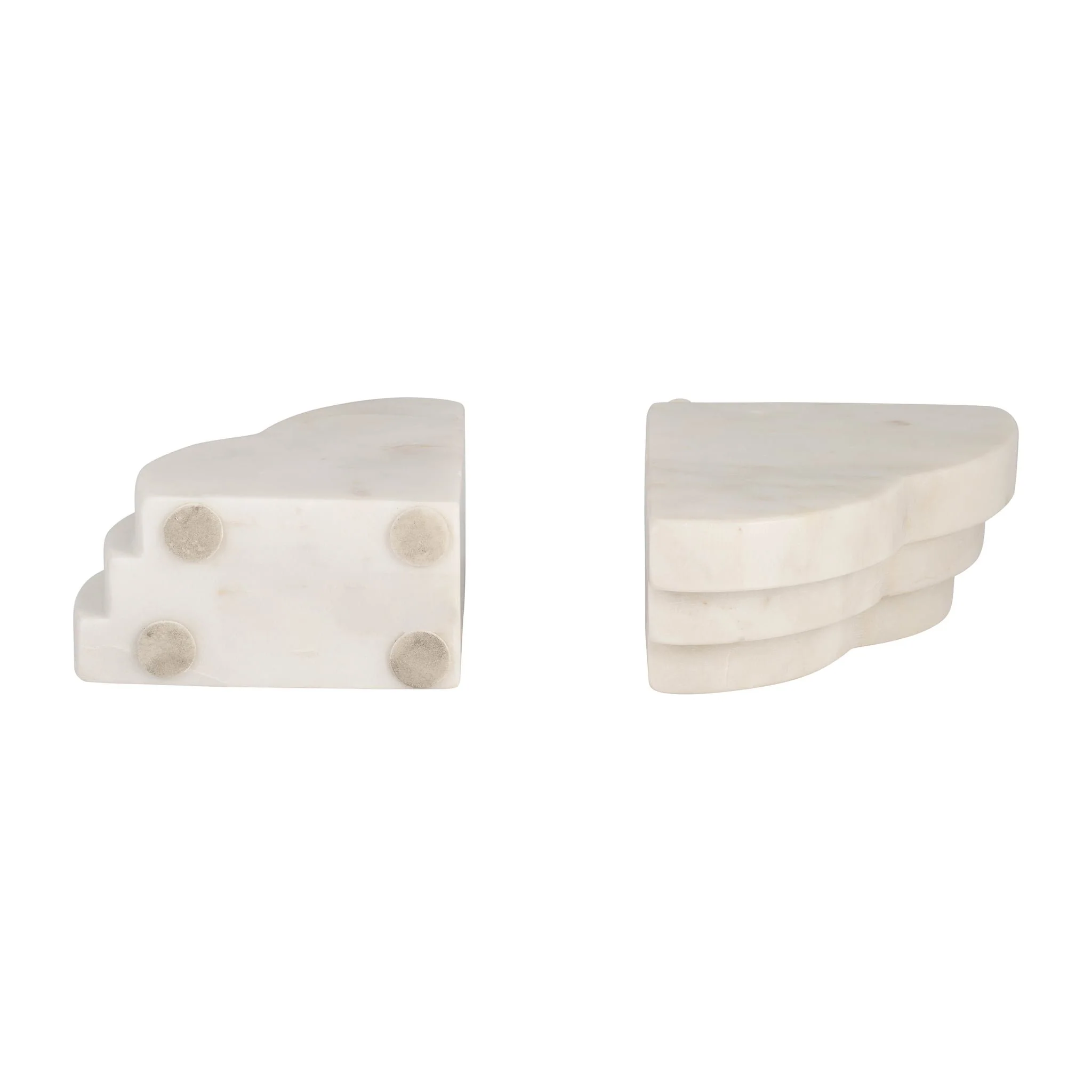 Marble, S/2 6"h Rainbow Bookends, White - Image 6