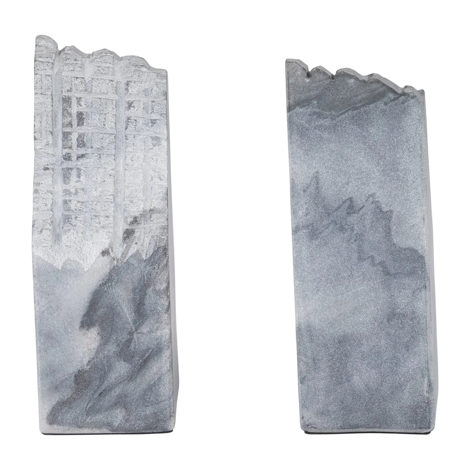 Marble, S/2 7" Live Edge Bookends, Black - Image 5