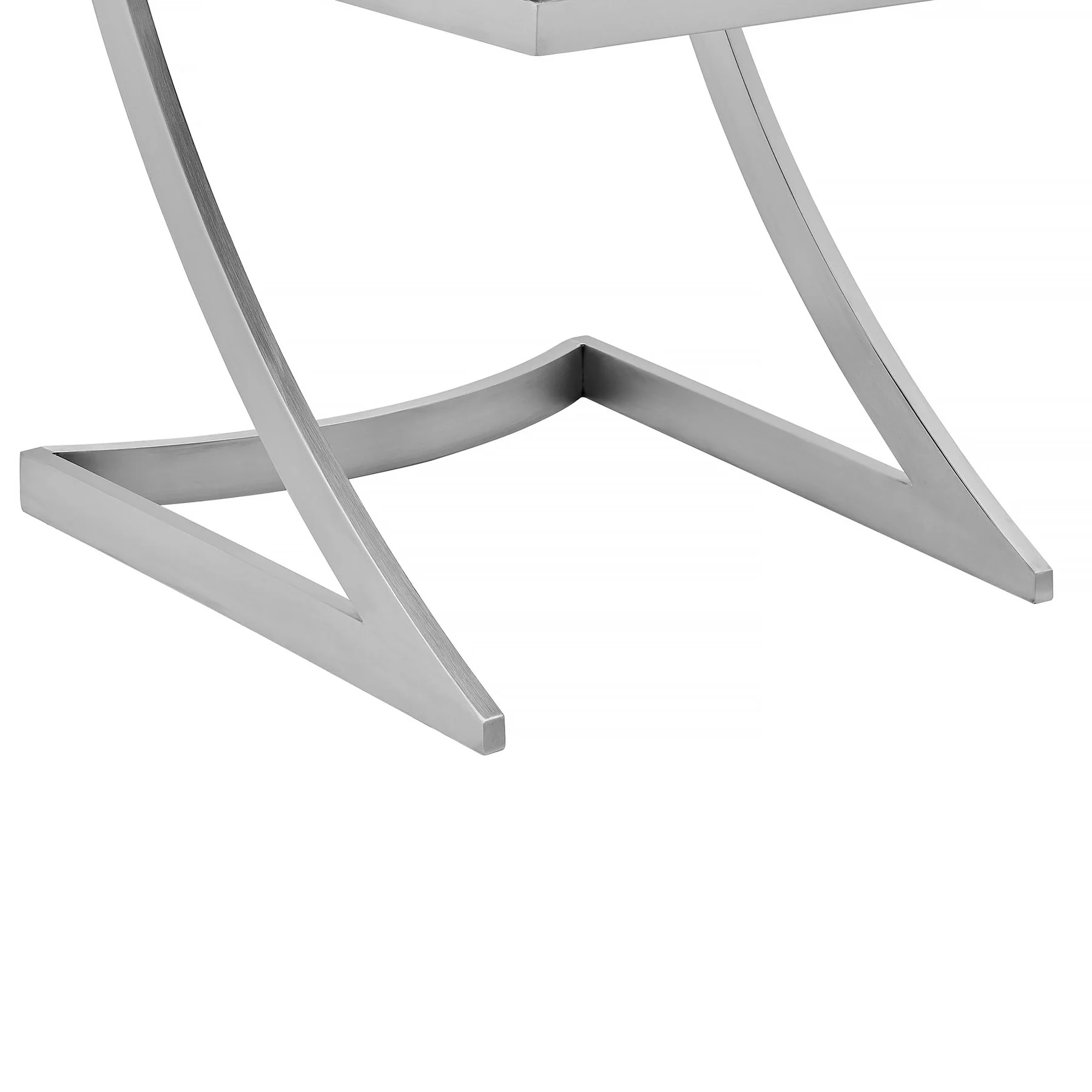 Marc Vintage Black Faux Leather and Brushed Stainless Steel Dining Room Chairs - Set of 2 - Image 8