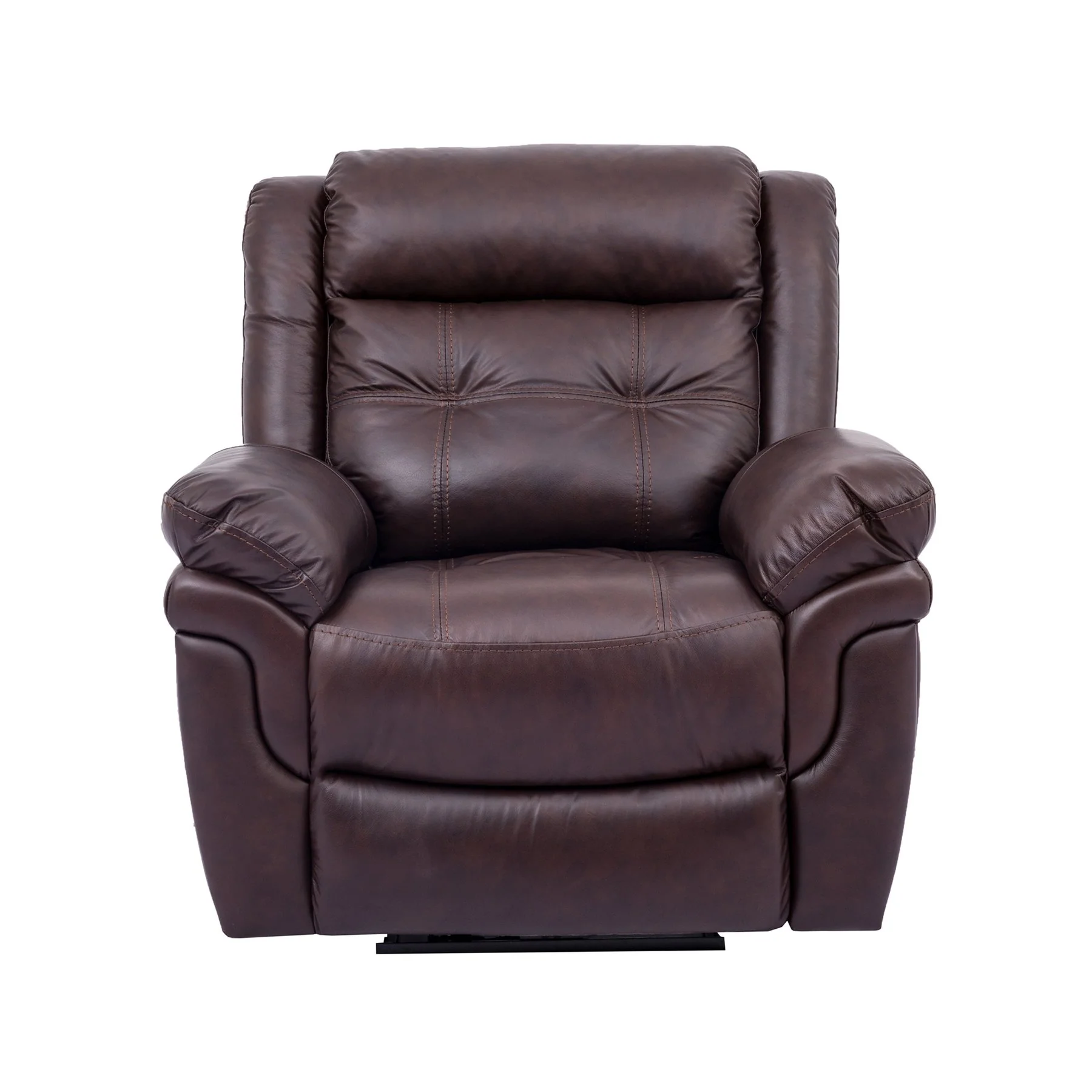 Marcel Manual Recliner Chair in Dark Brown Leather - Image 2