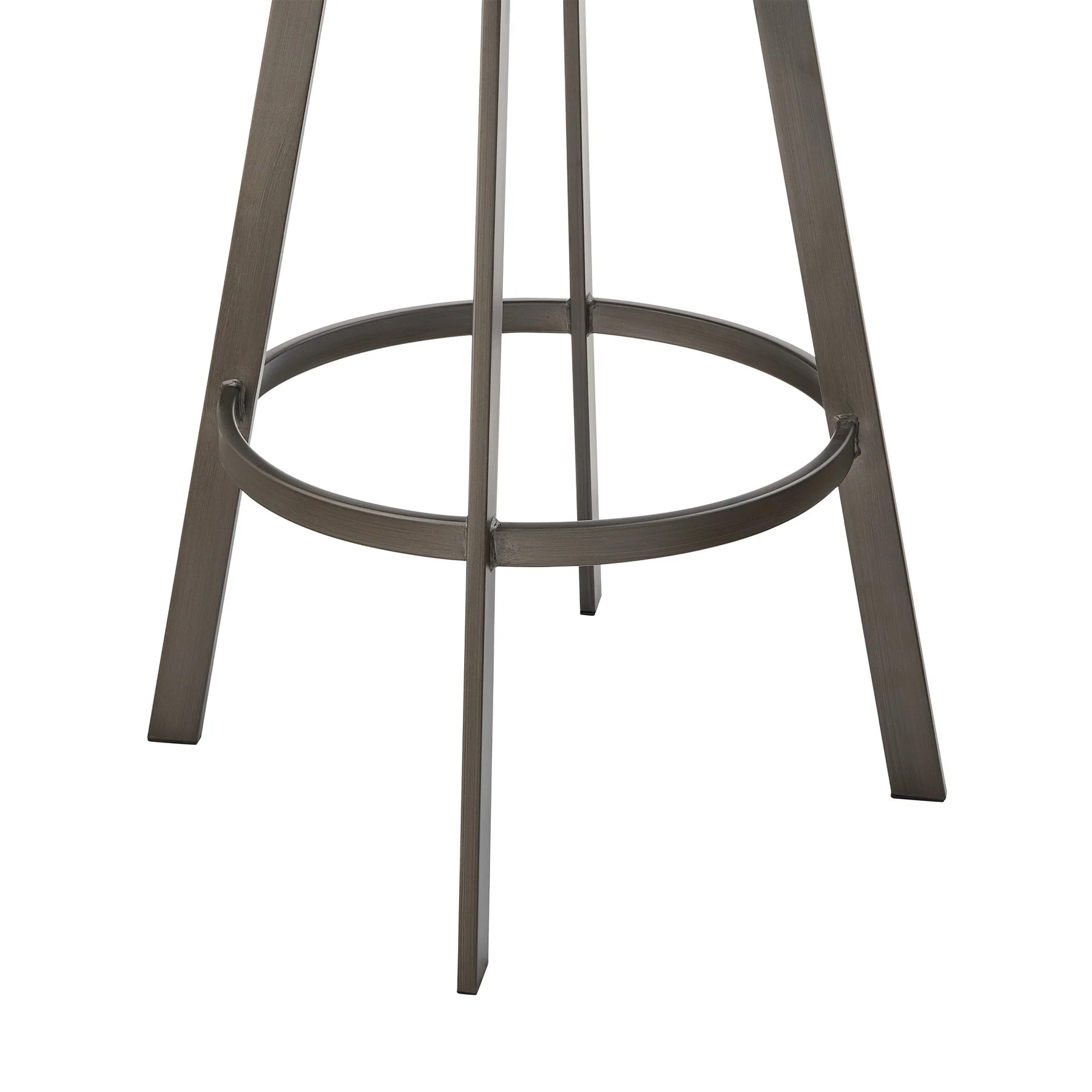 Marcie 30" Swivel Bar Stool in Mineral Finish and Vintage Black Faux Leather - Image 8