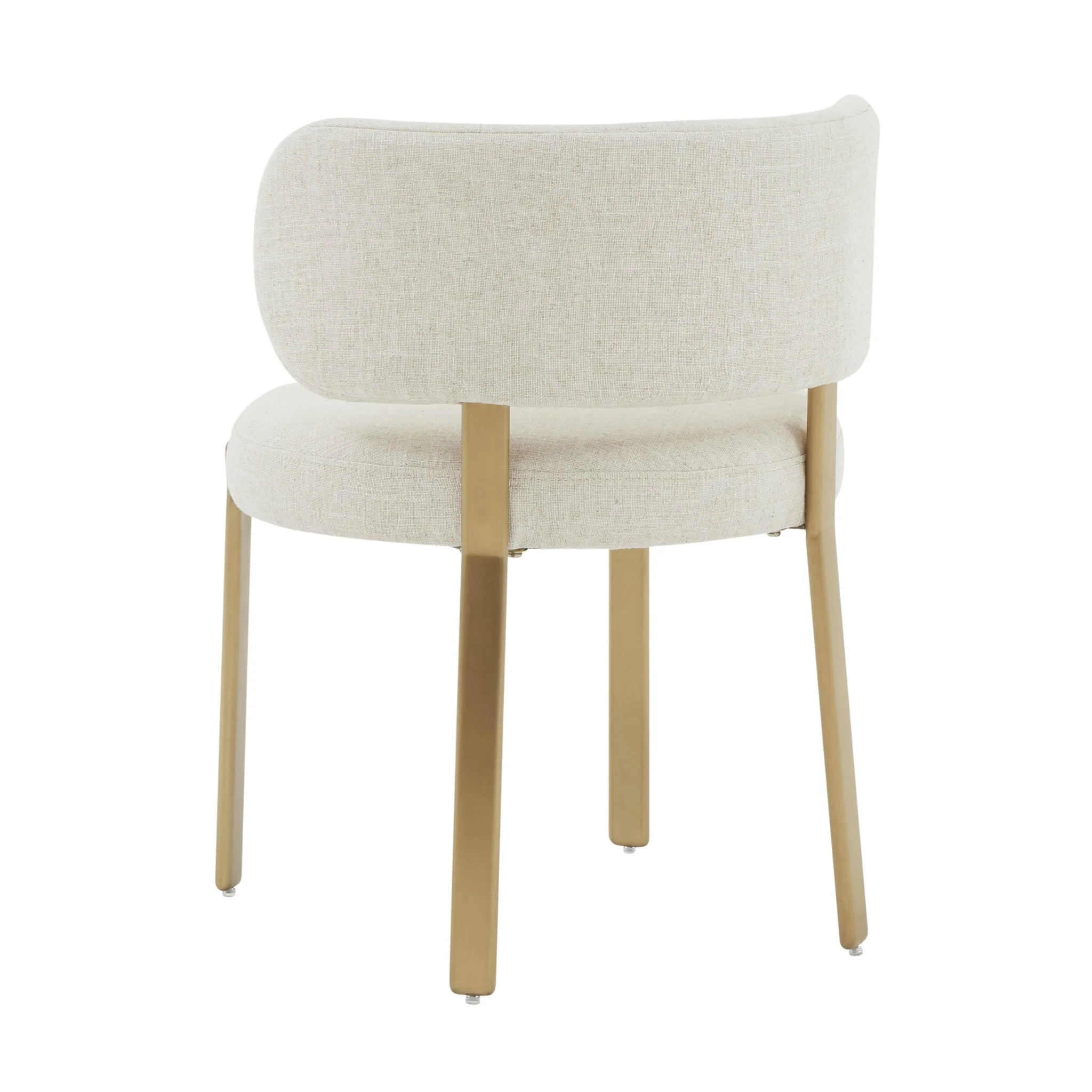 Margaret Cream Performance Linen Dining Chair - Image 4