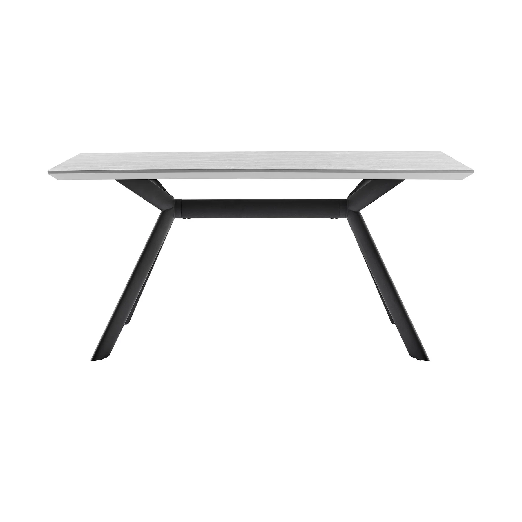 Margot and Rylee 5 Piece Modern Rectangular Dining Set in Light Gray Melamine Wood and Charcoal Fabric - Image 4