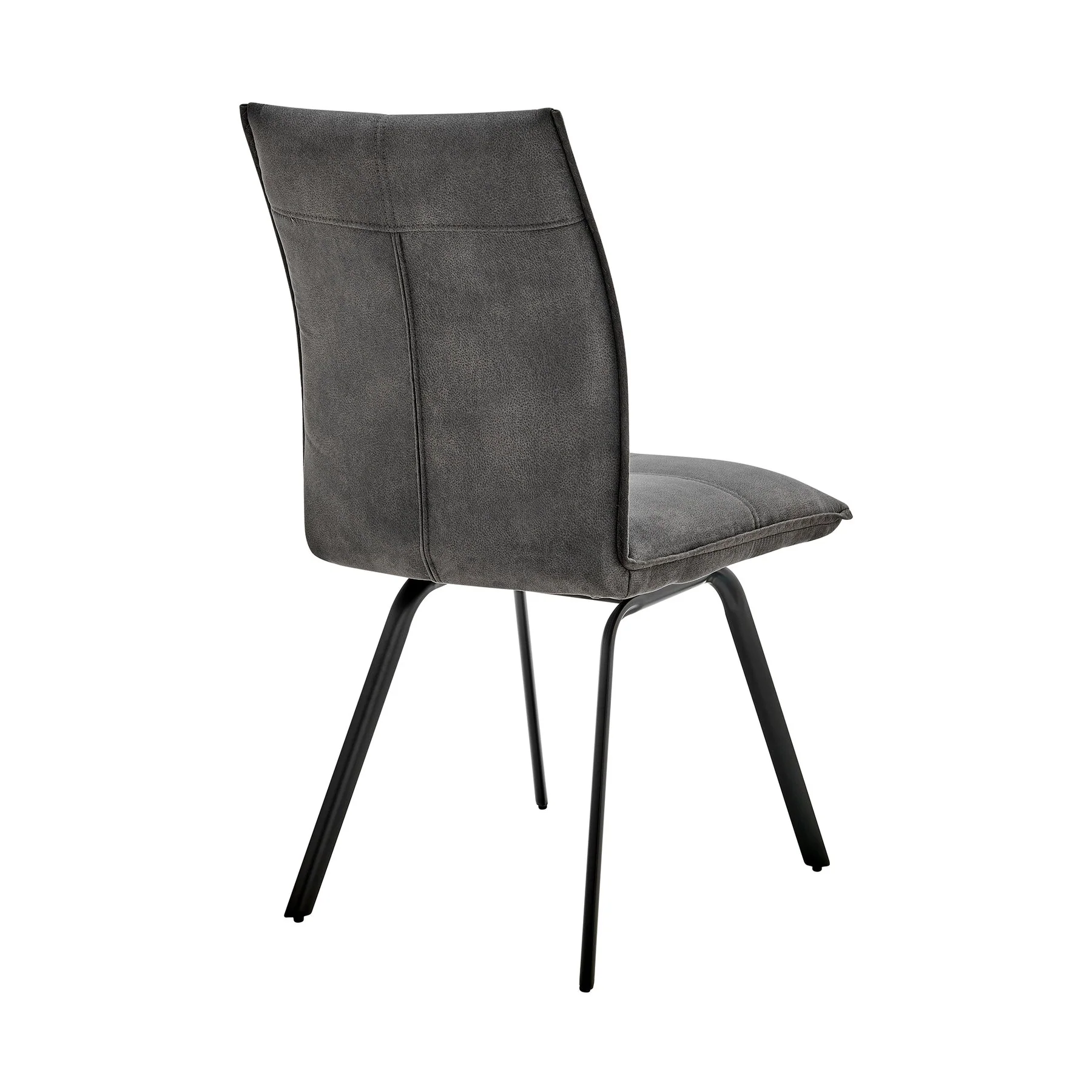Margot and Rylee 7 Piece Modern Rectangular Dining Set in Light Gray Melamine Wood and Charcoal Fabric - Image 3
