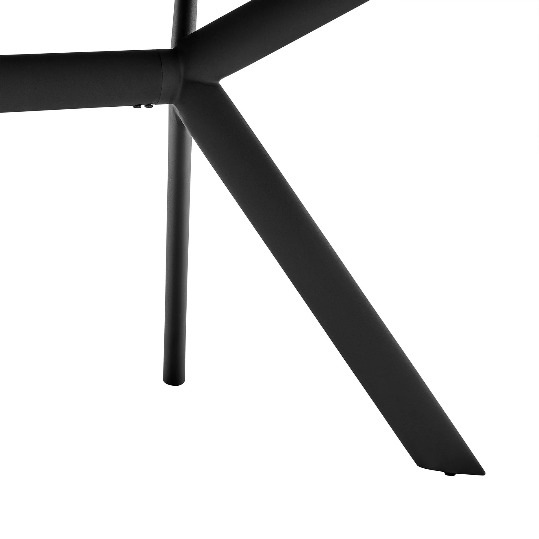 Margot Dark Gray Rectangular Dining Table with Black Finish - Image 4