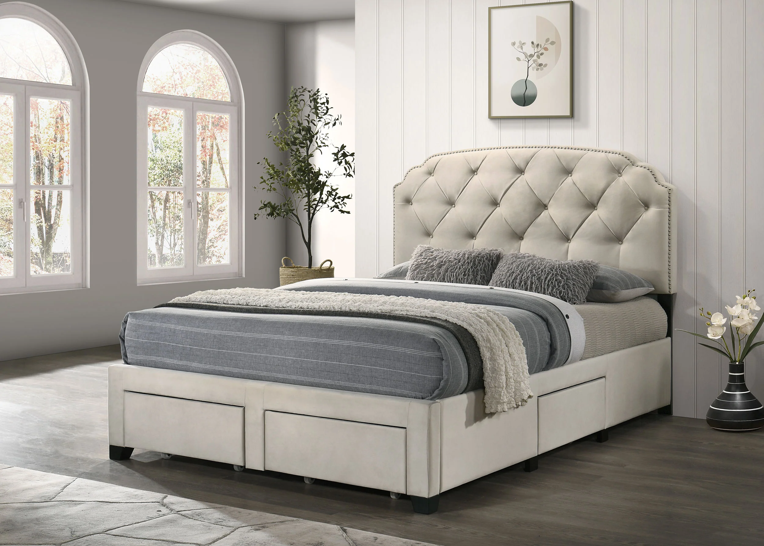 Marianna Panel Platform Storage Bed - Image 2