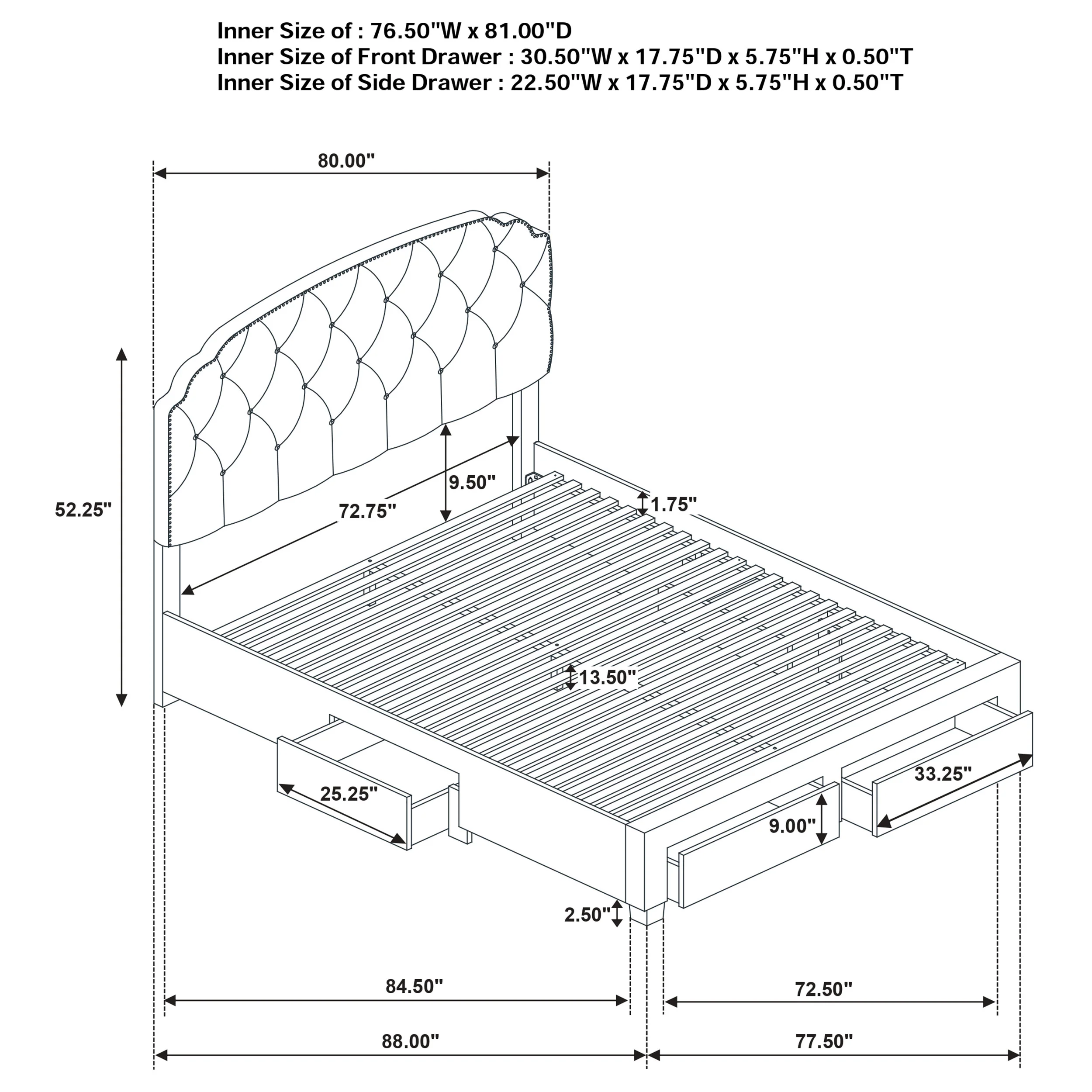 Marianna Panel Platform Storage Bed - Image 26