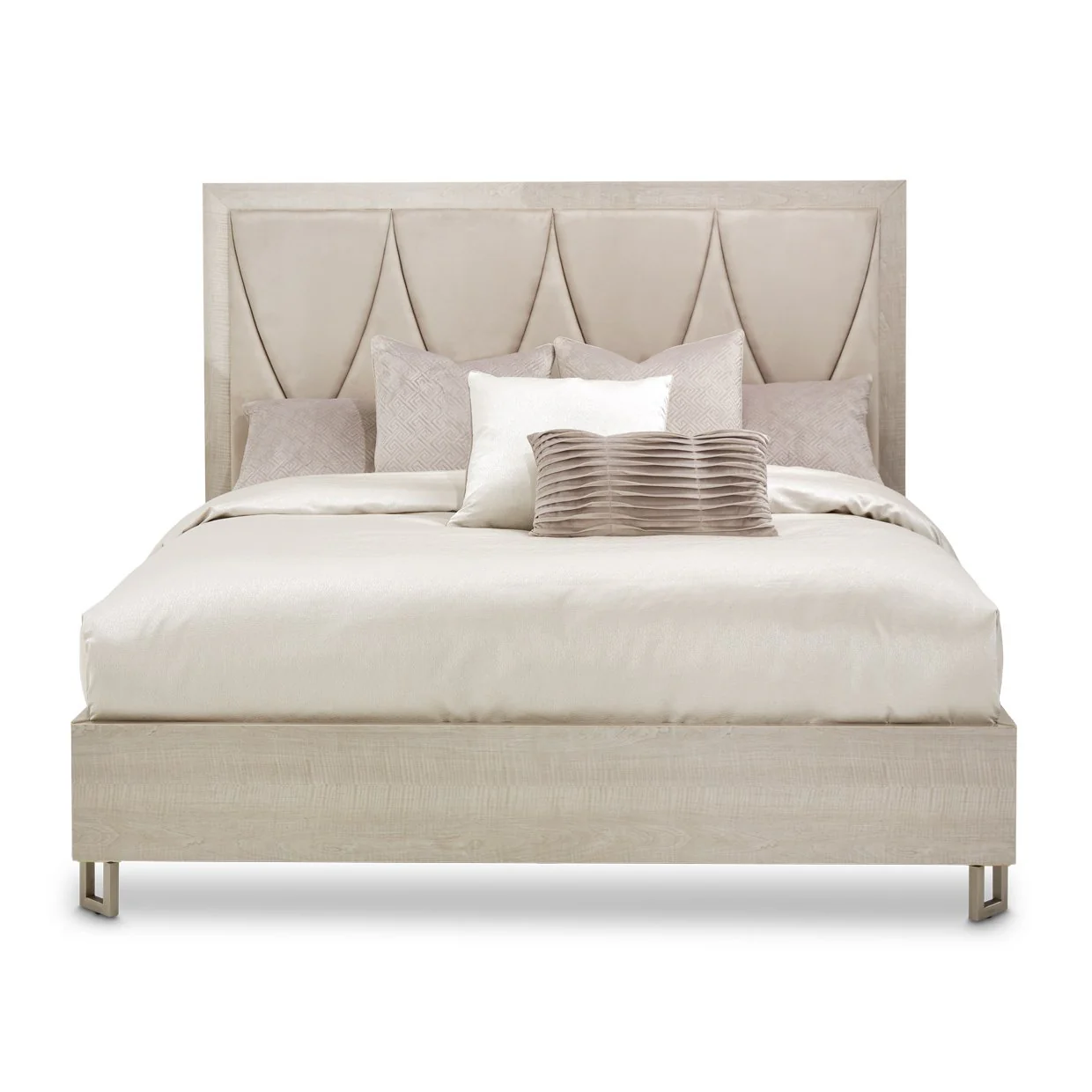 Marin Cal. King Panel Bed - Greige - Image 4