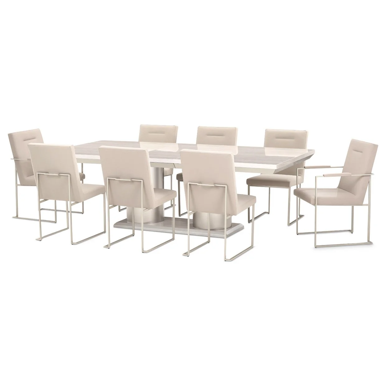 Marin Rectangular Dining Table - Greige - Image 10