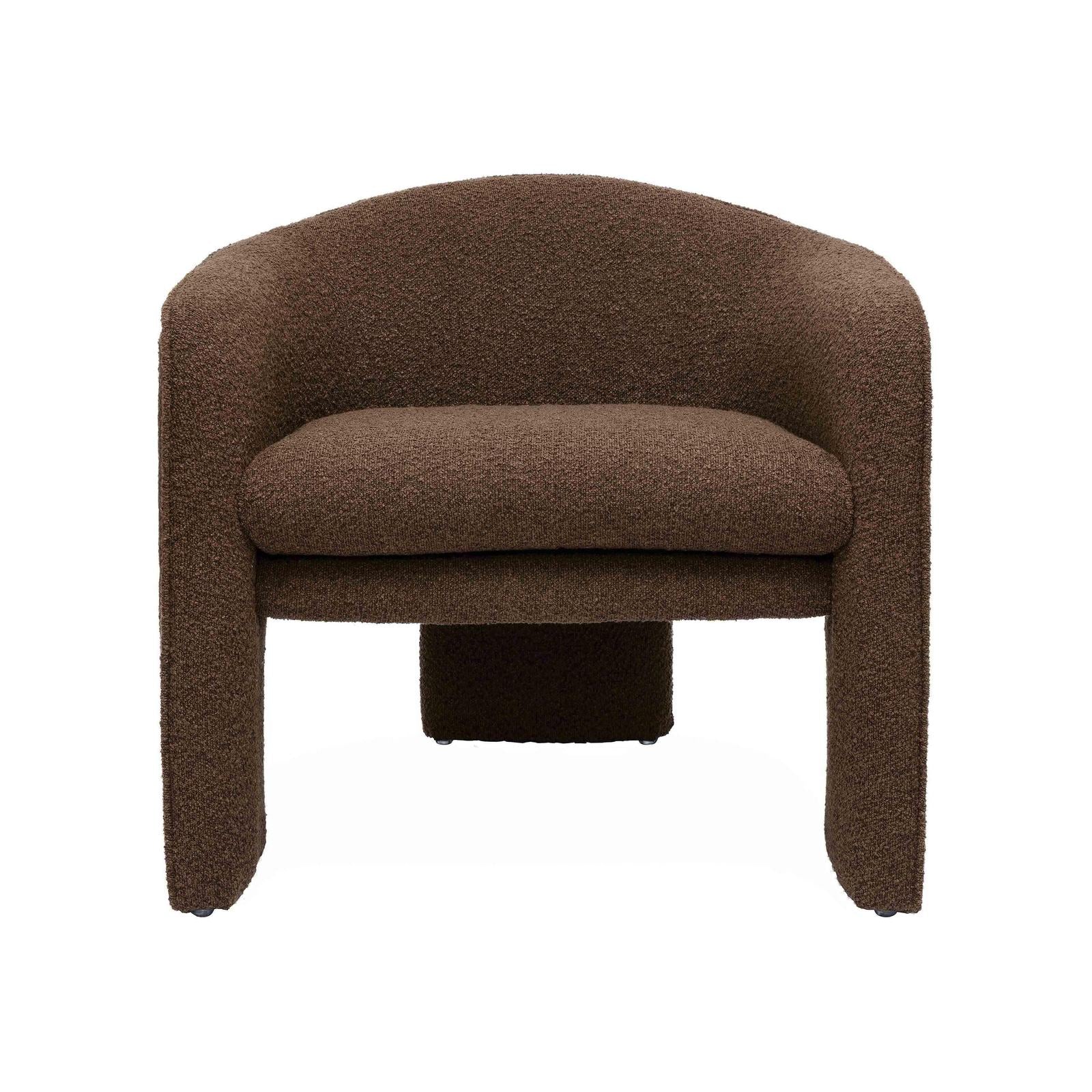 Marla Chocolate Brown Boucle Accent Chair - Image 3