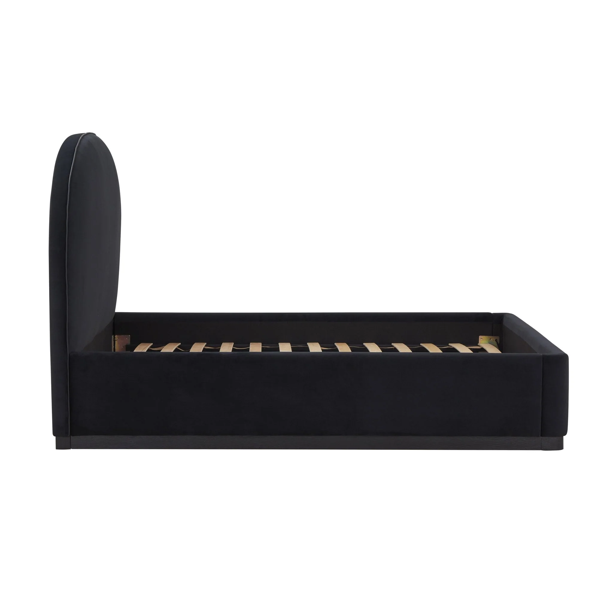 Marlow Black Velvet Queen Bed - Image 5