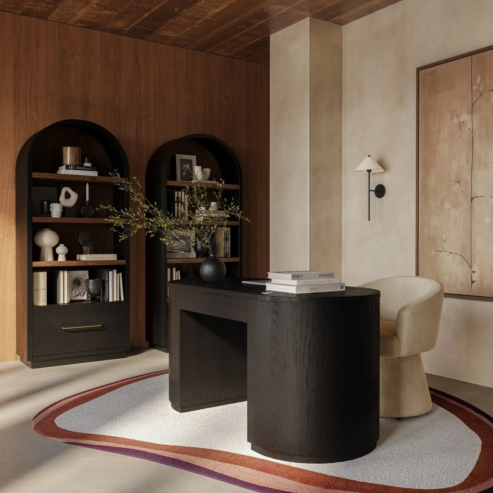 Marlow Black Wood Bookcase - Image 10
