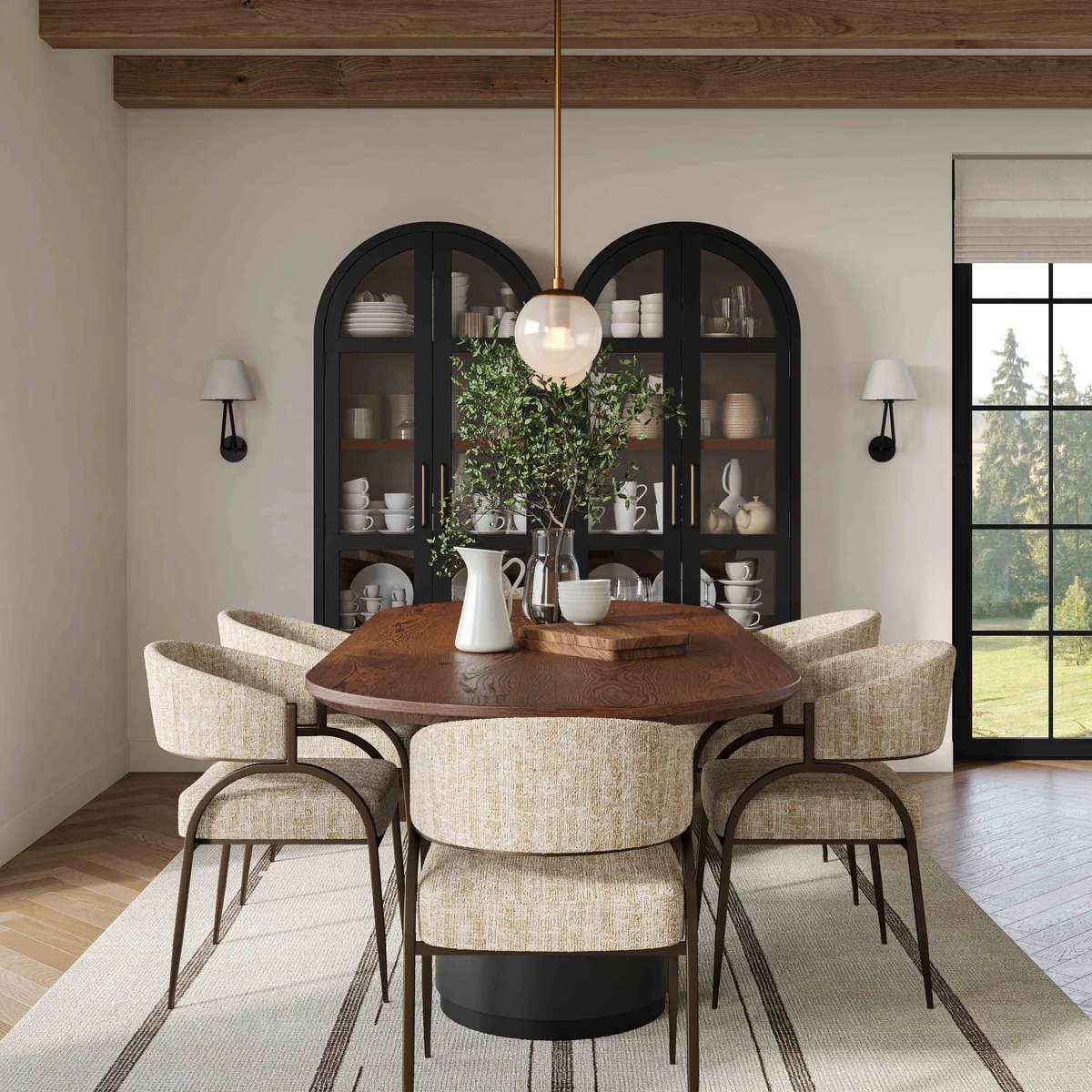 Marlow Black Wood Dining Table - Image 3